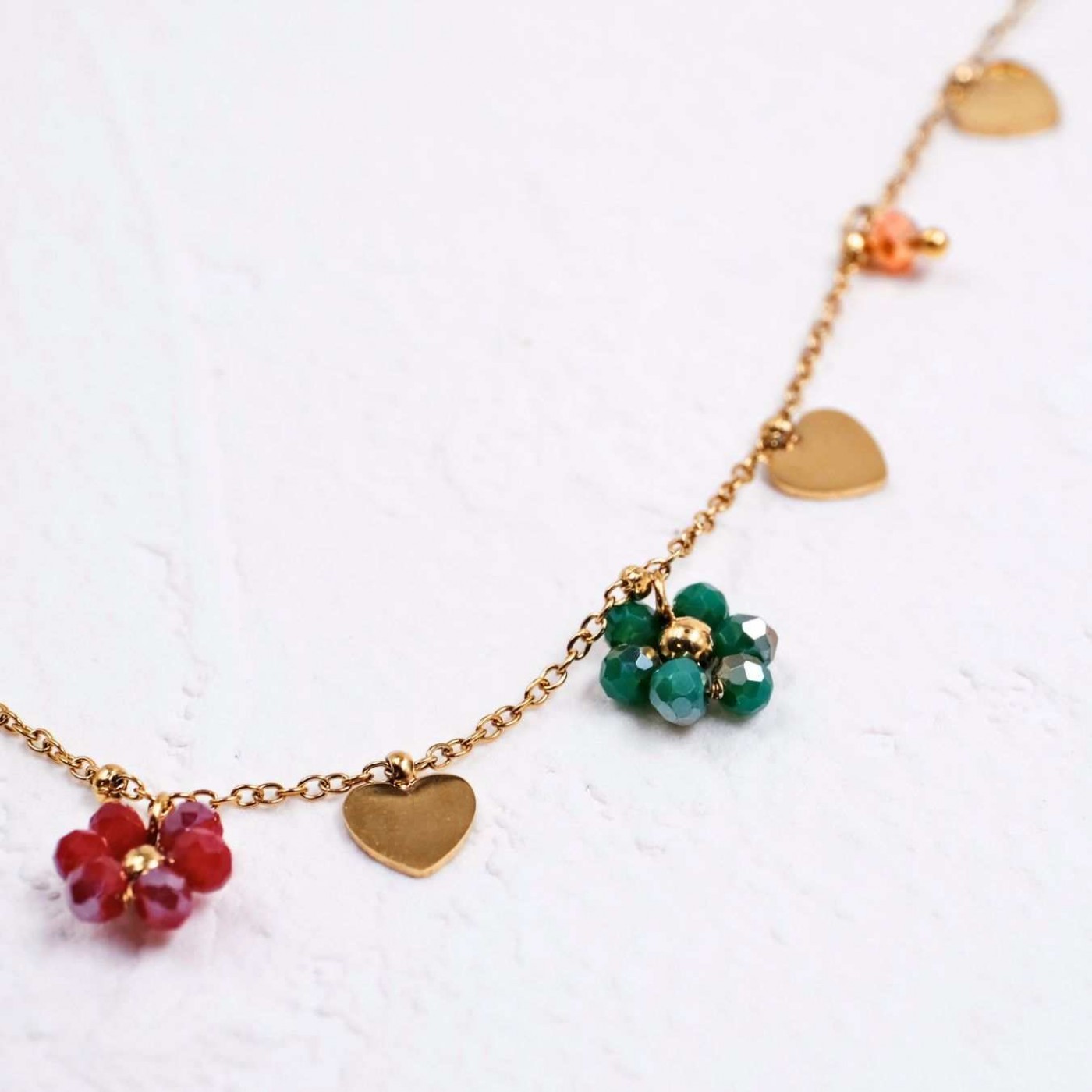 Stainless Steel Jewelry: Necklace with Crystal Flowers — Necklaces from Toolittle — additional view 3