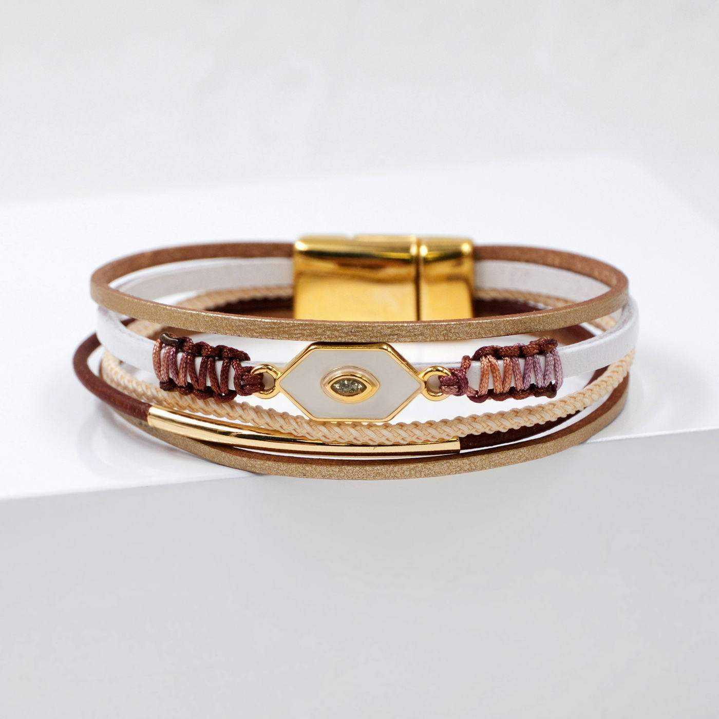 Leather bracelet with enamel — Bracelets from Toolittle — additional view 3