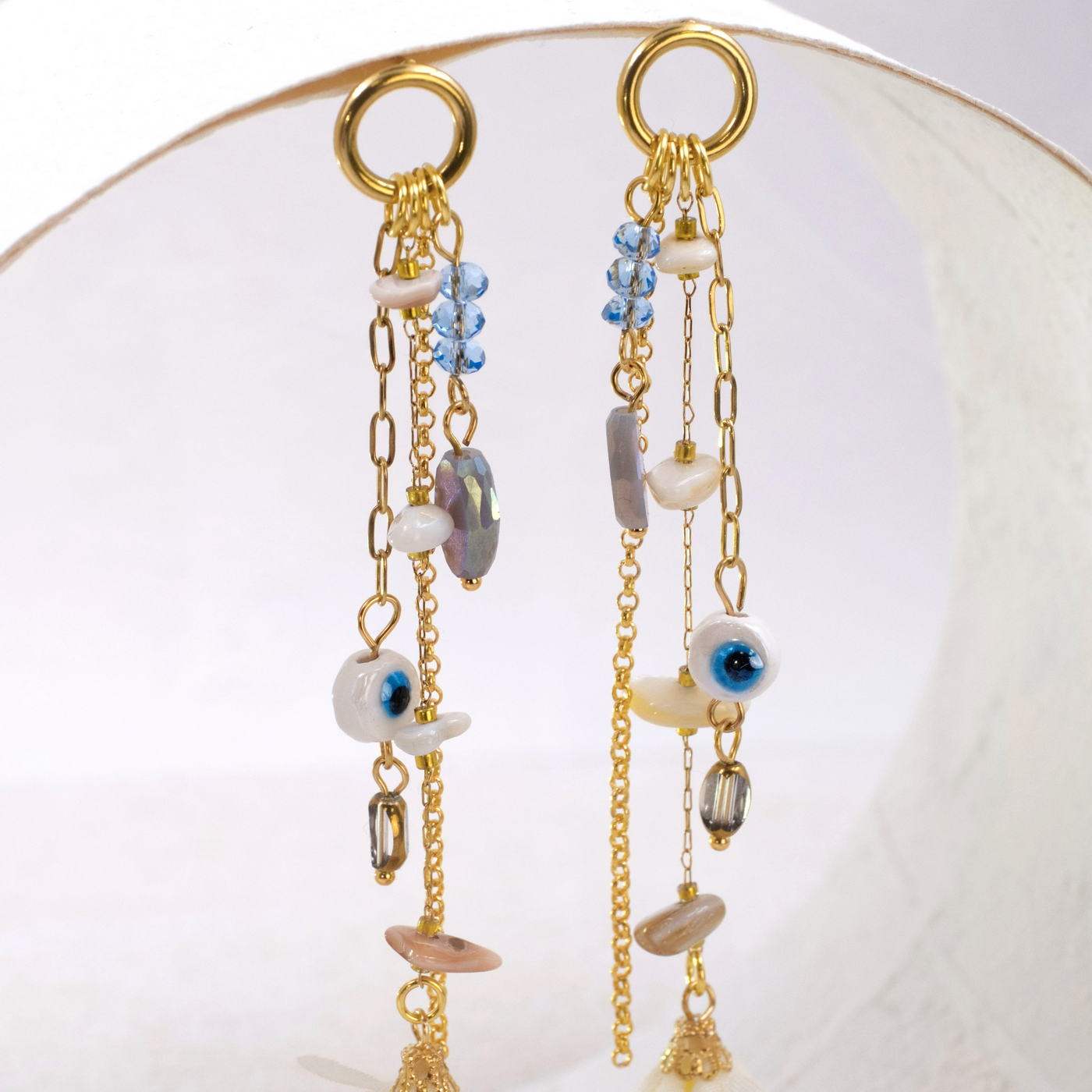 Evil Eye Gold-plated Earrings — Earrings from Toolittle — additional view 3