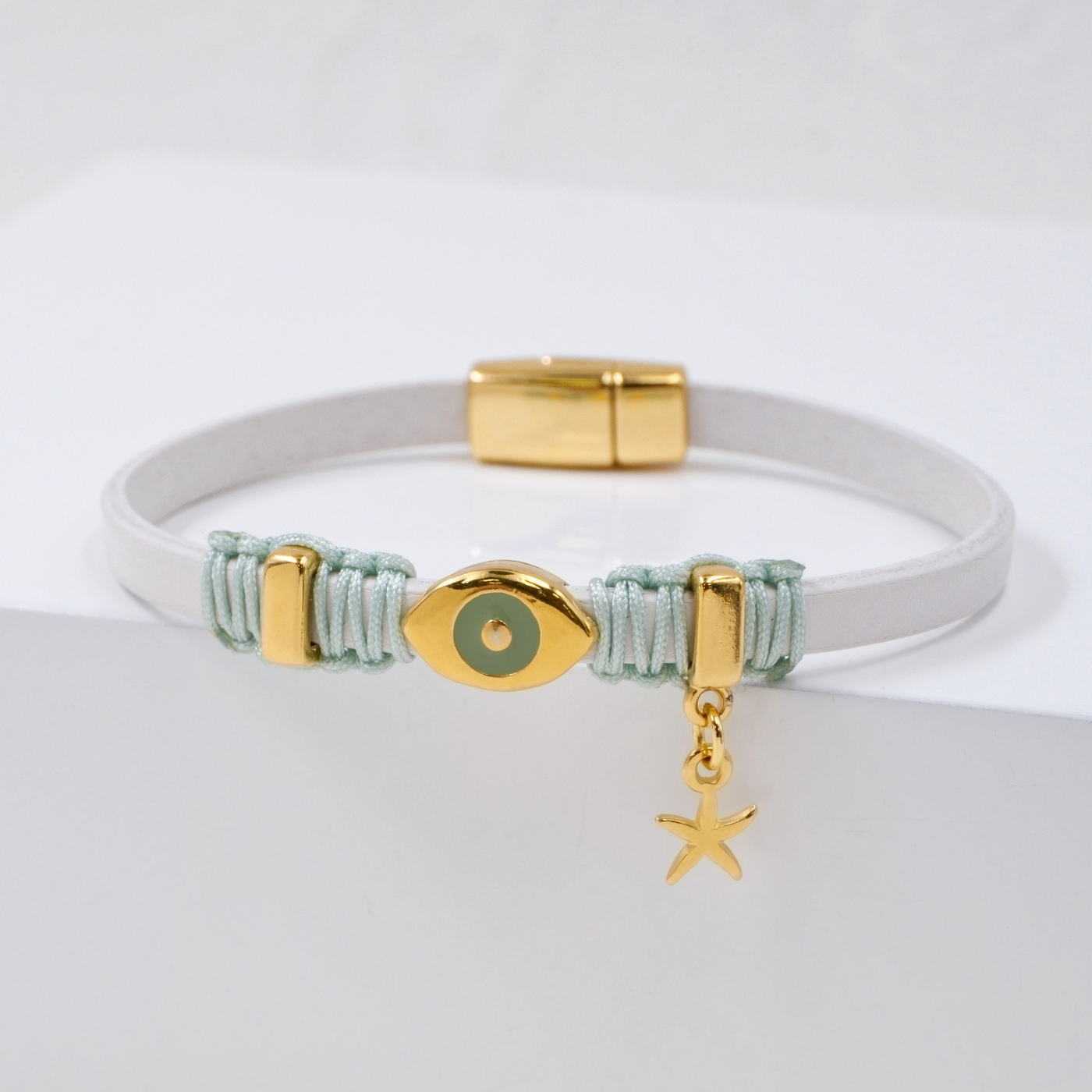 Evil Eye Leather Bracelet — Bracelets from Toolittle — additional view 2