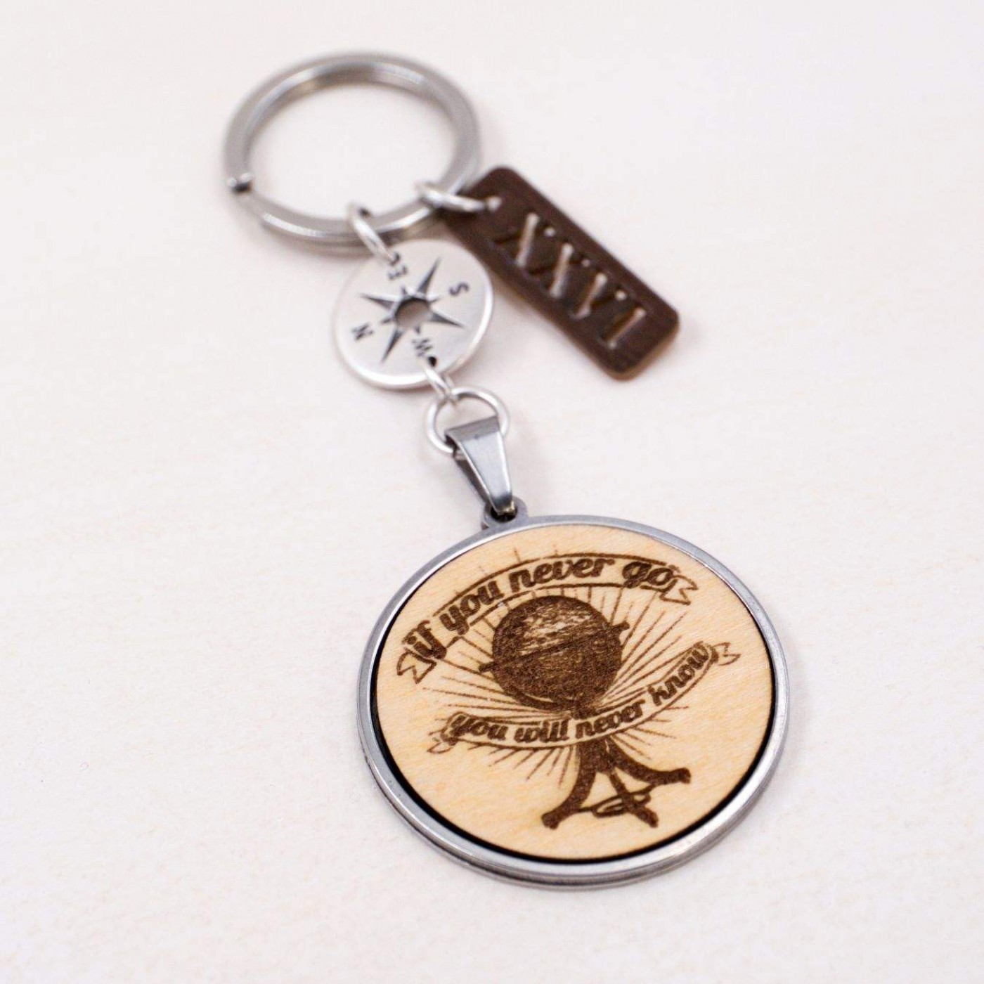 Men’s Lucky Keychain XXVI - "Never Go Never Know" — Pendants & charms from Toolittle — additional view 6