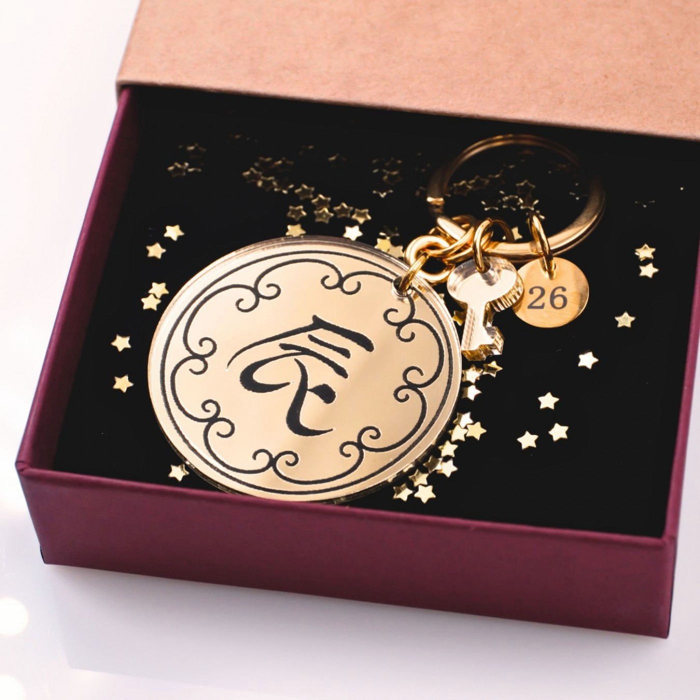 Women's Good Luck 2026 Keychain - Qi Symbol — Pendants & charms from Toolittle — additional view 2
