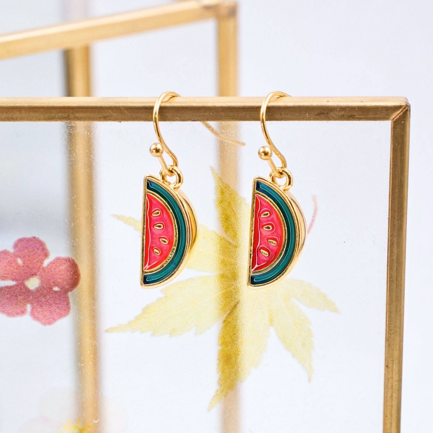 Watermelon Gold-plated Earrings