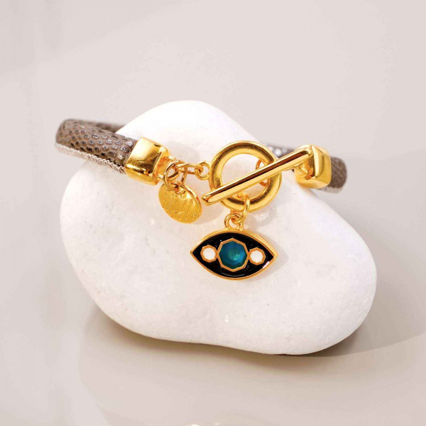Women's Bracelet with Enamelled Evil Eye — Bracelets from Toolittle — additional view 3