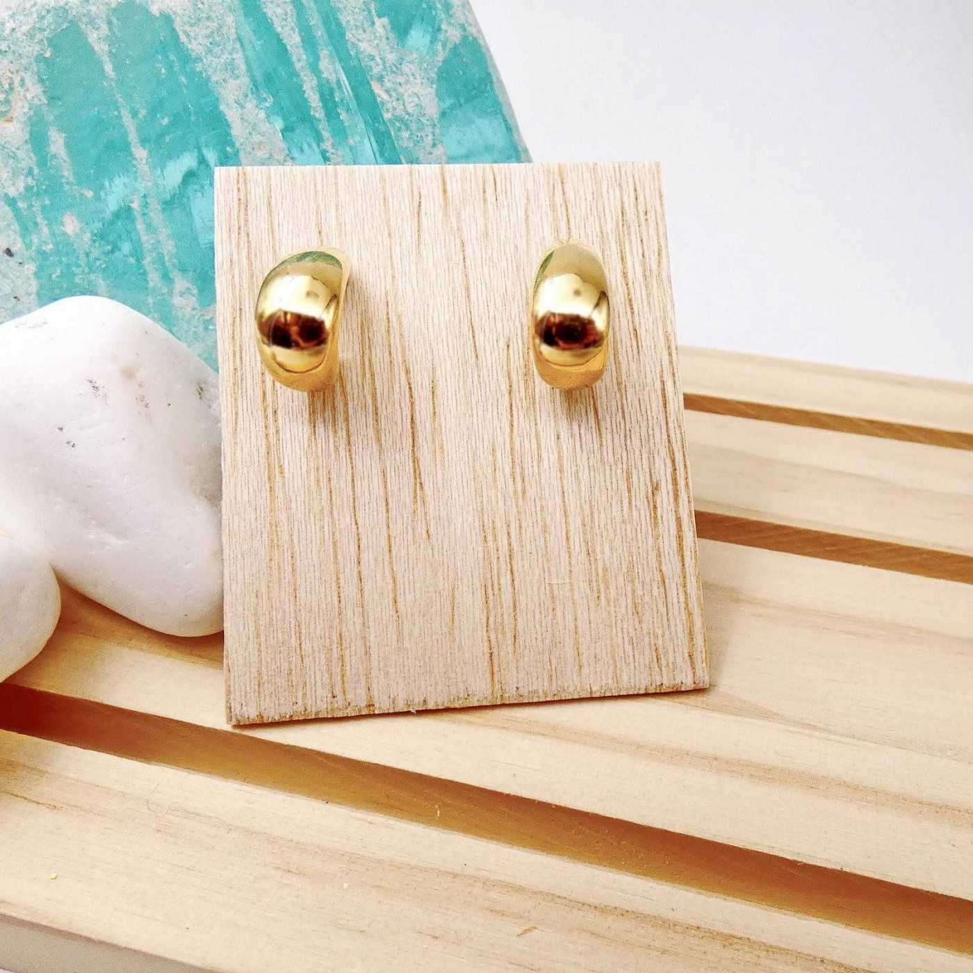 Seasand Gold Hoops — Earrings from Toolittle — additional view 4