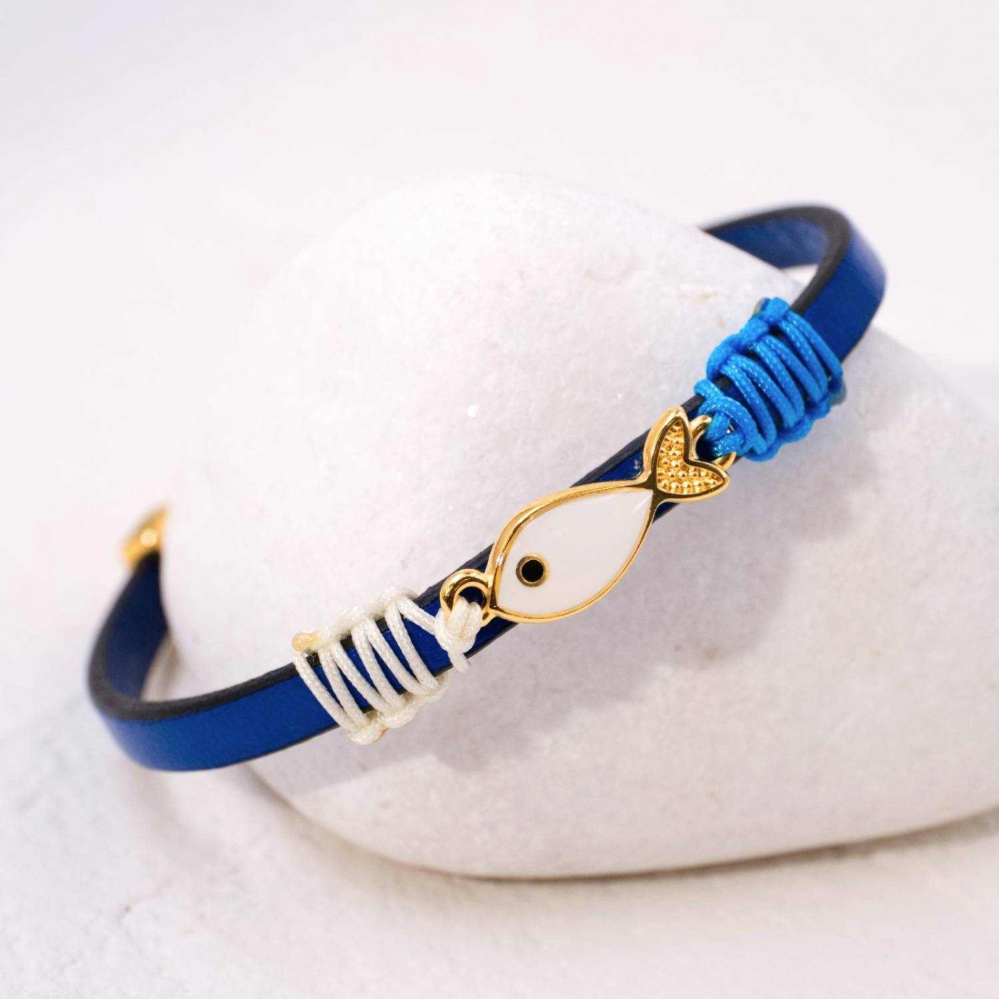 Enamelled Fish Leather Bracelet — Bracelets from Toolittle — additional view 3