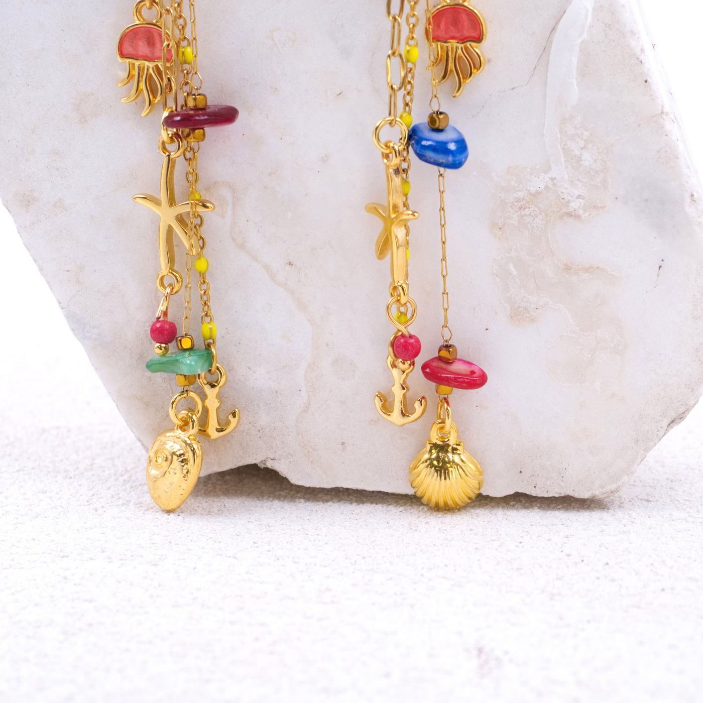 Sea Gold-plated Earrings — Earrings from Toolittle — additional view 3
