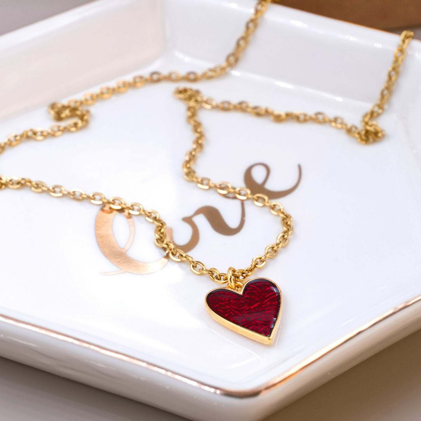 Enamelled Heart Necklace — Necklaces from Toolittle — additional view 2