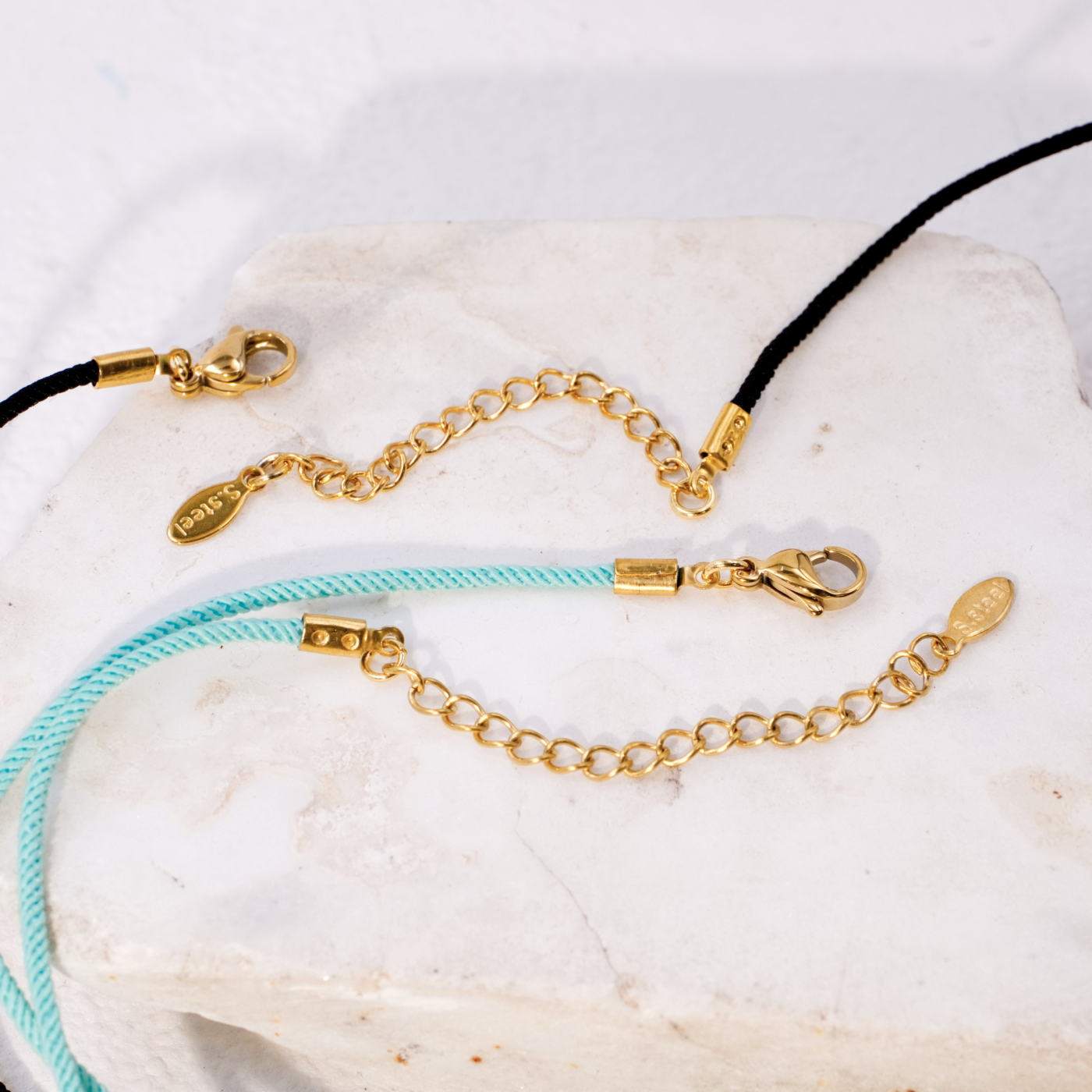 Short Stainless Steel Necklace with Evil-eye Drop — Necklaces from Toolittle — additional view 2