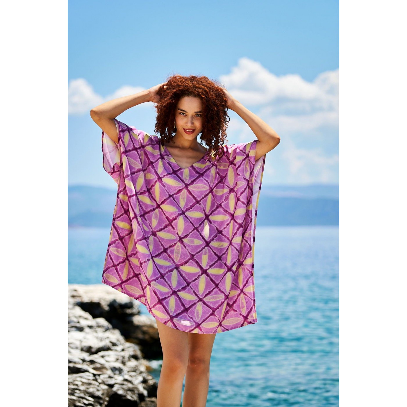 KOKKOSAMMOU Short caftan Corfu — Dresses from Toolittle — additional view 3