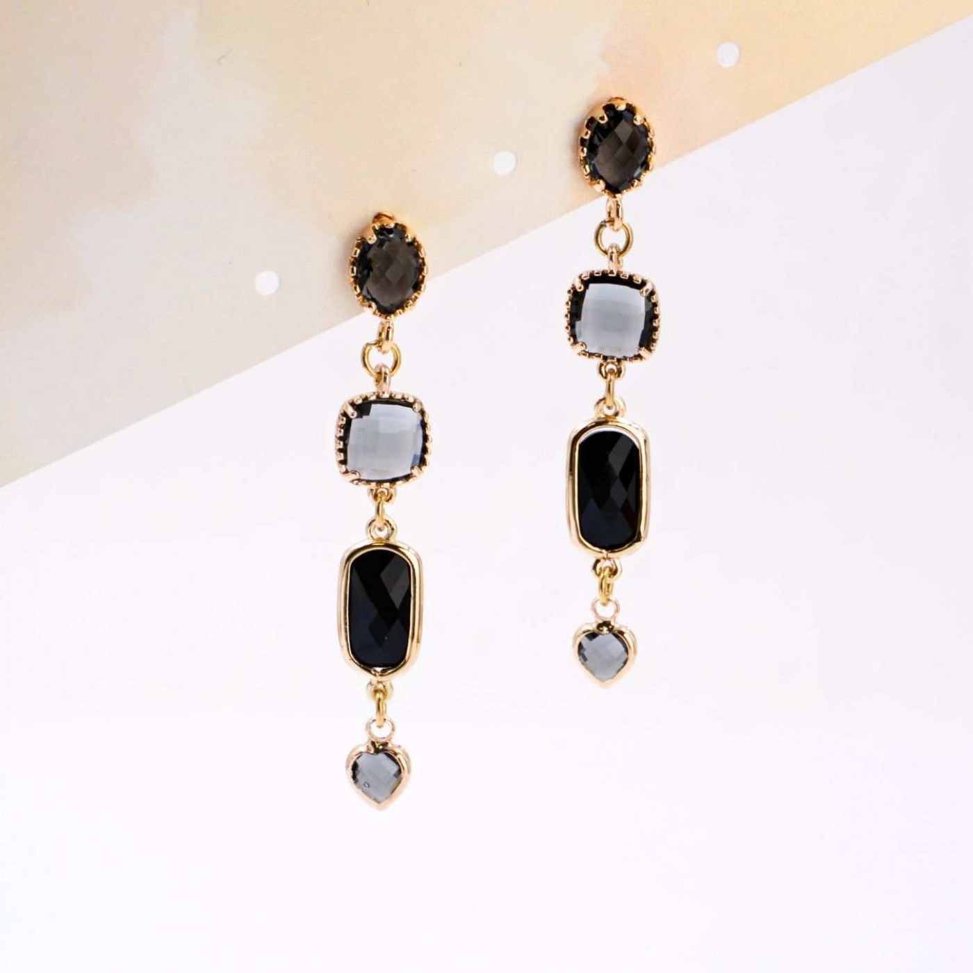Gold-Plated Crystal Earrings — Earrings from Toolittle — additional view 4