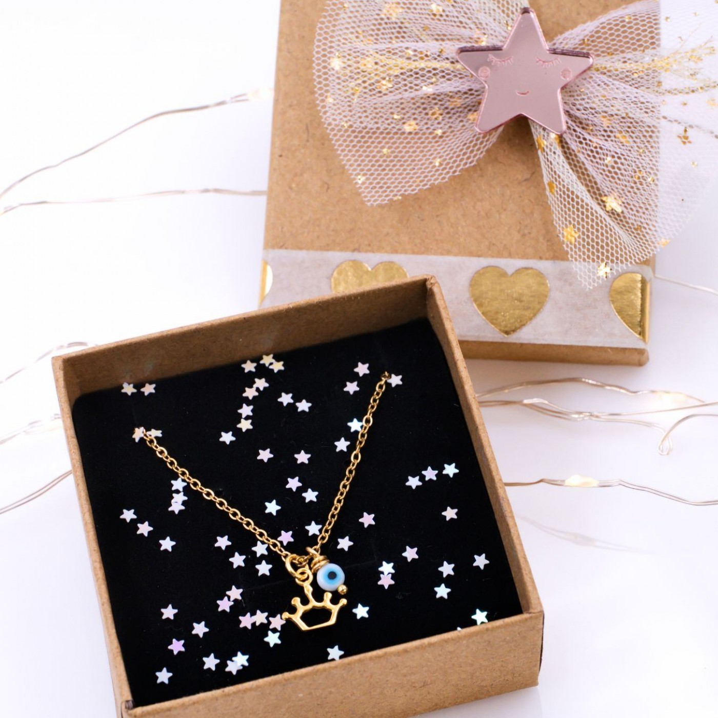 Kids’ Necklace Stainless Steel & Silver - Crown — Necklaces from Toolittle — additional view 3