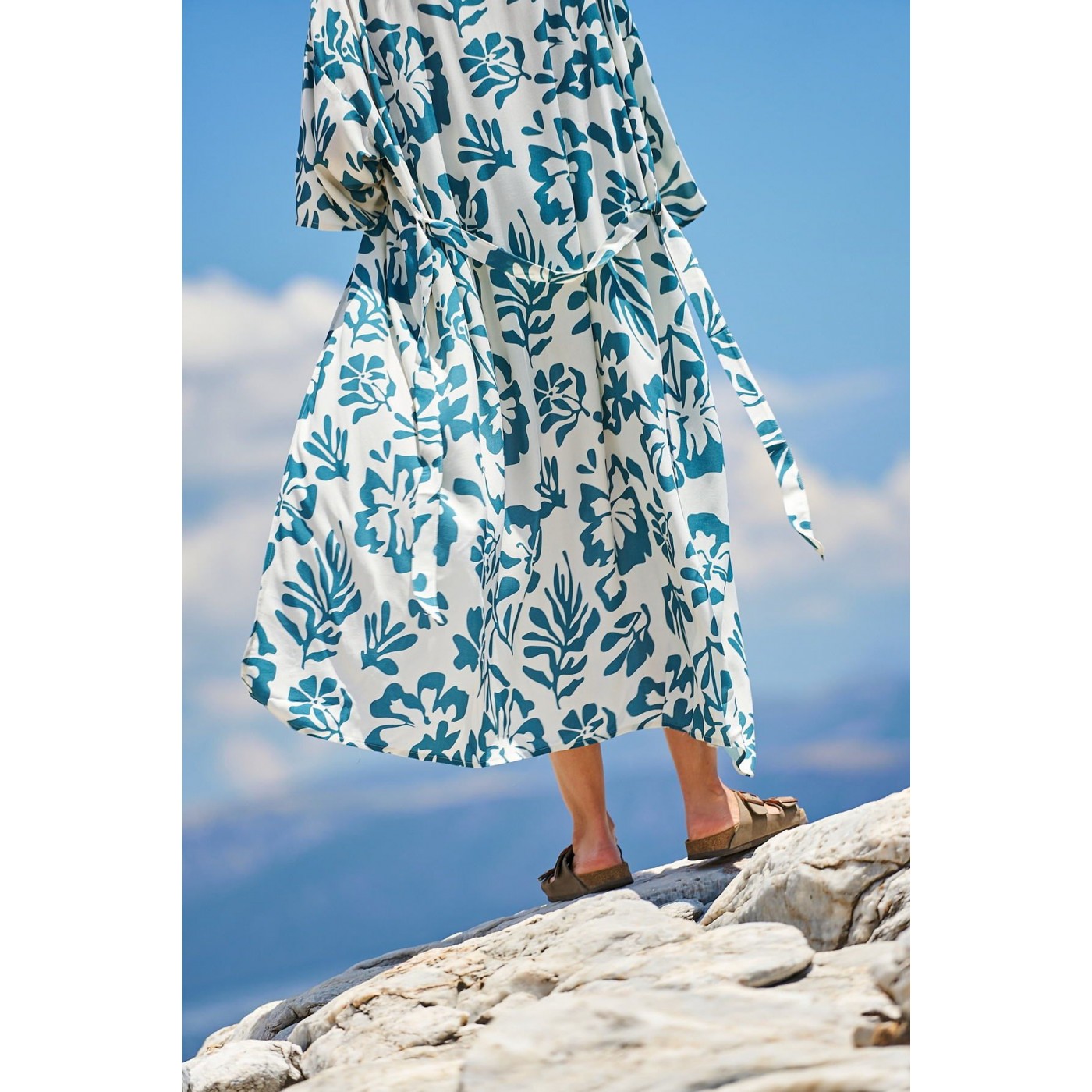KOKKOSAMMOU Maxi caftan-kimono Amorgos — Dresses from Toolittle — additional view 3