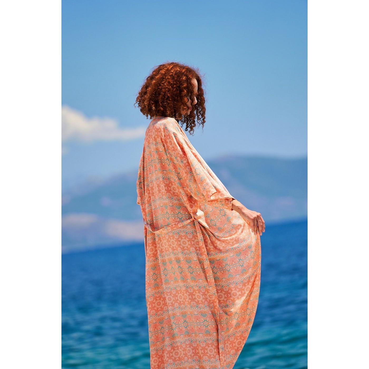 KOKKOSAMMOU Maxi caftan-kimono Crete — Dresses from Toolittle — additional view 4