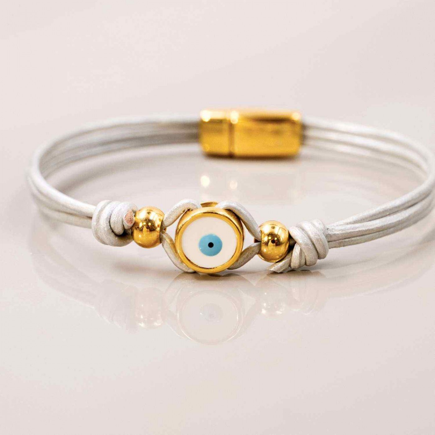 Evil Eye Leather Bracelet — Bracelets from Toolittle — additional view 4