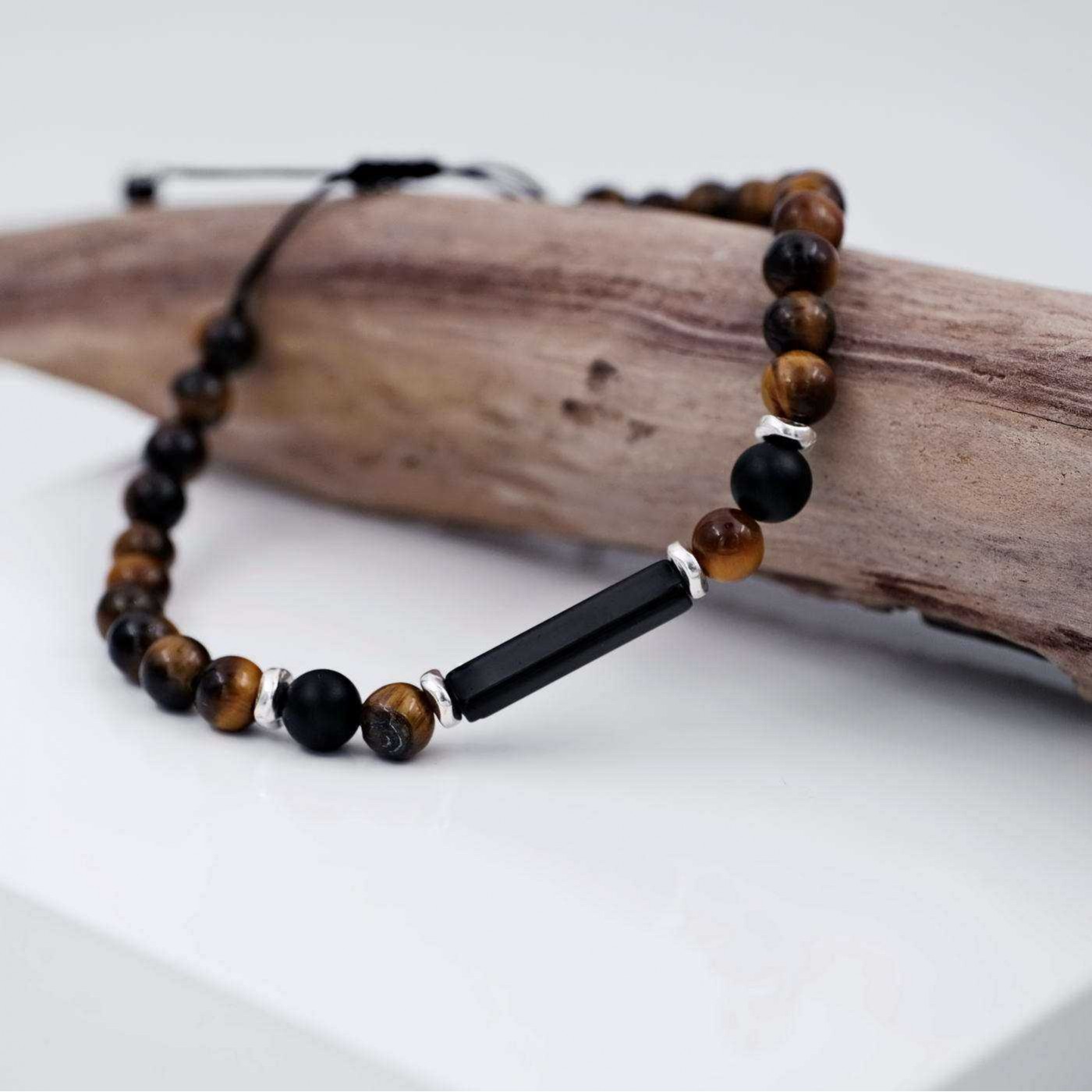 Bracelet for men with semiprecious beads — Bracelets from Toolittle — additional view 4