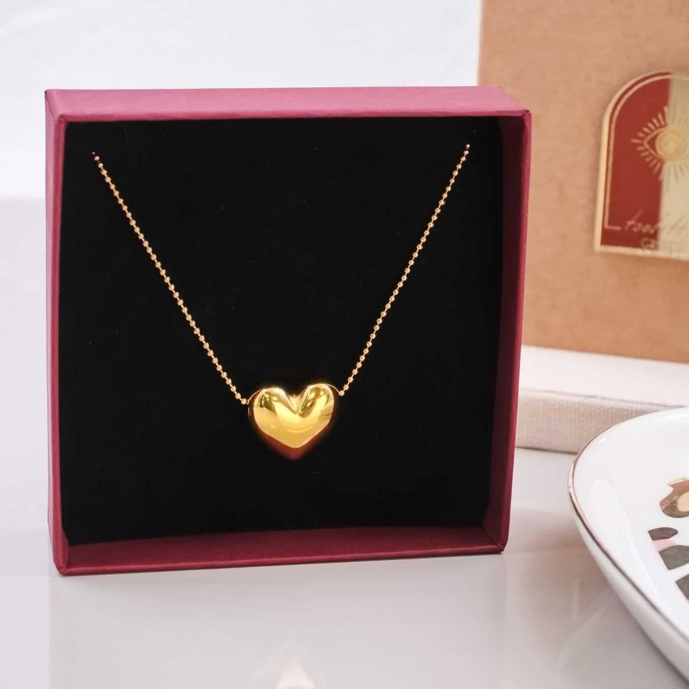 Gold-plated Heart Necklace — Necklaces from Toolittle — additional view 4
