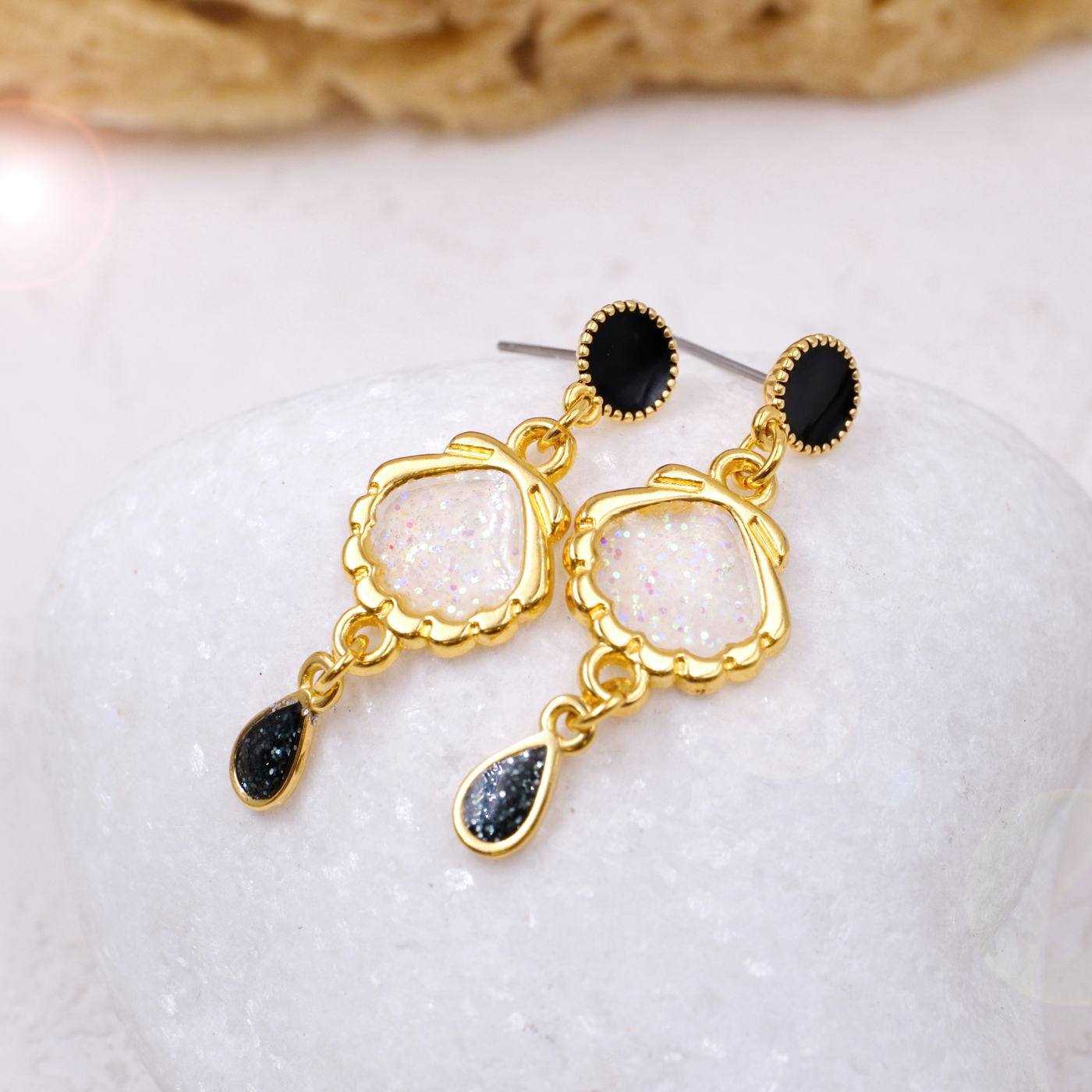 Mid-sized earrings with enamel — Earrings from Toolittle — additional view 3