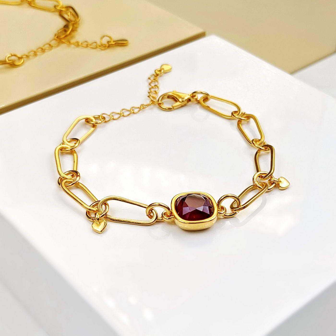 Chain bracelet with Austrian crystal — Bracelets from Toolittle — additional view 2