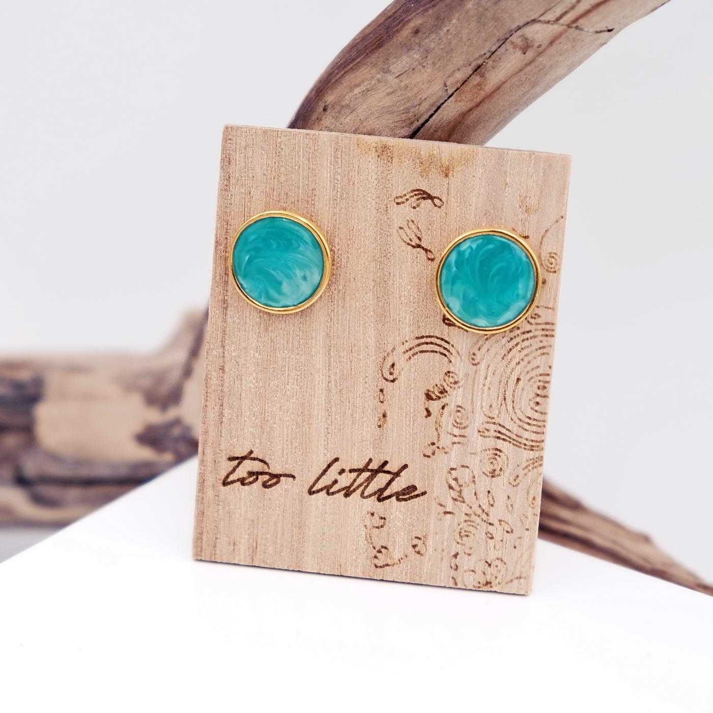 "Maxi Dots on Wood" Stud earrings — Earrings from Toolittle — additional view 3