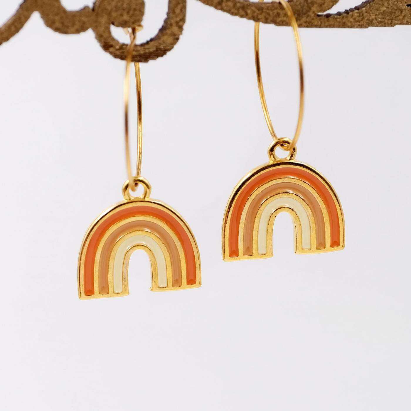 Inox hoops with enamel — Earrings from Toolittle — additional view 2