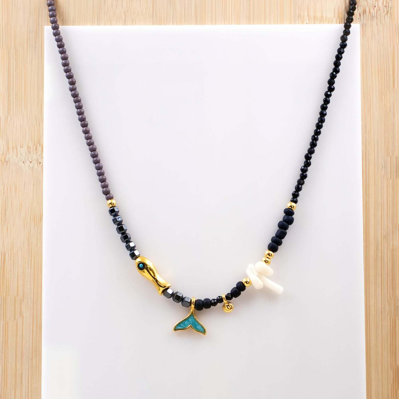 Coral & Stones Short Necklace — Necklaces from Toolittle — additional view 4