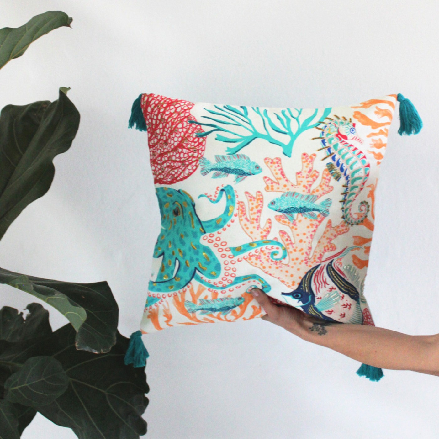 Coral Sea Cushion — Cushions & pillows from Toolittle — additional view 7