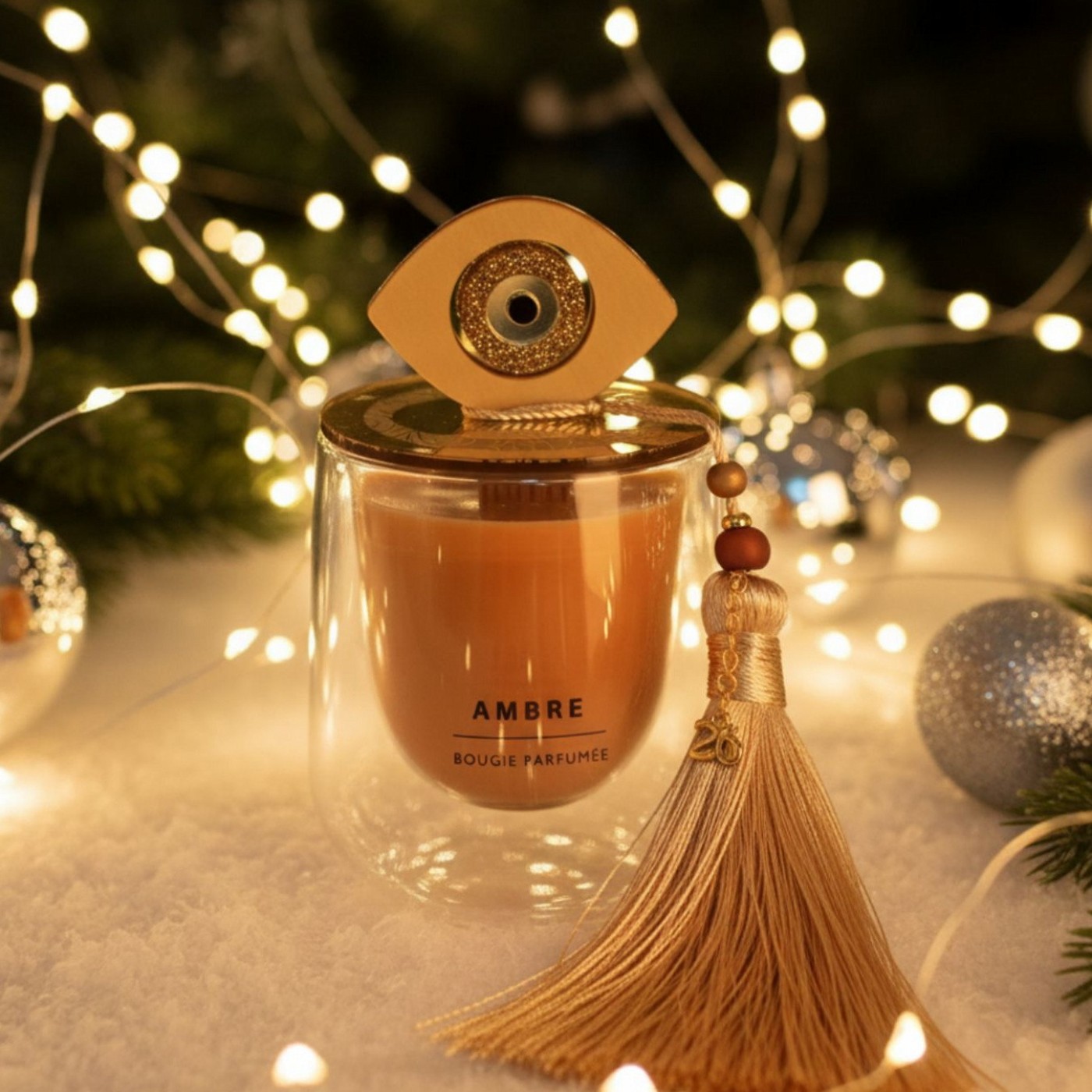 Scented 2026 Lucky Candle: Golden Lid & Gliter Eye