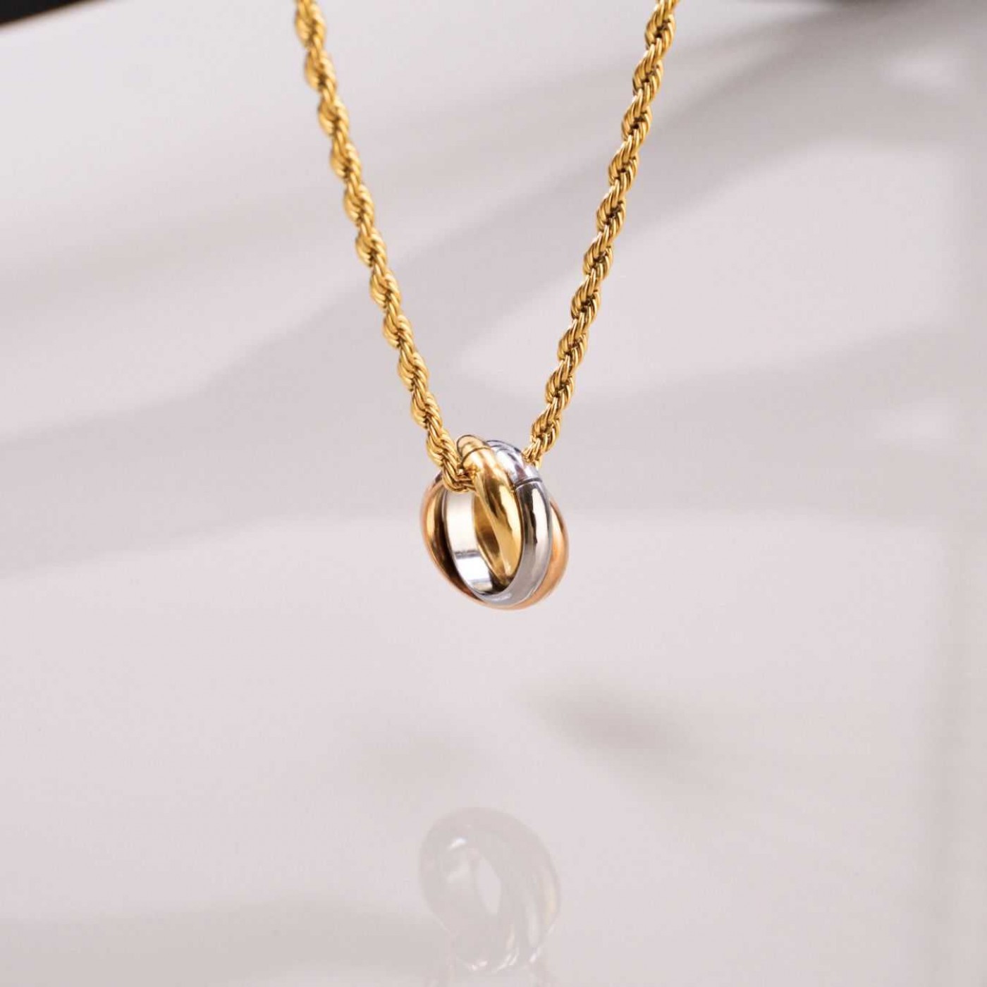 Statement Necklace with Wide Gold Chain — Necklaces from Toolittle — additional view 2