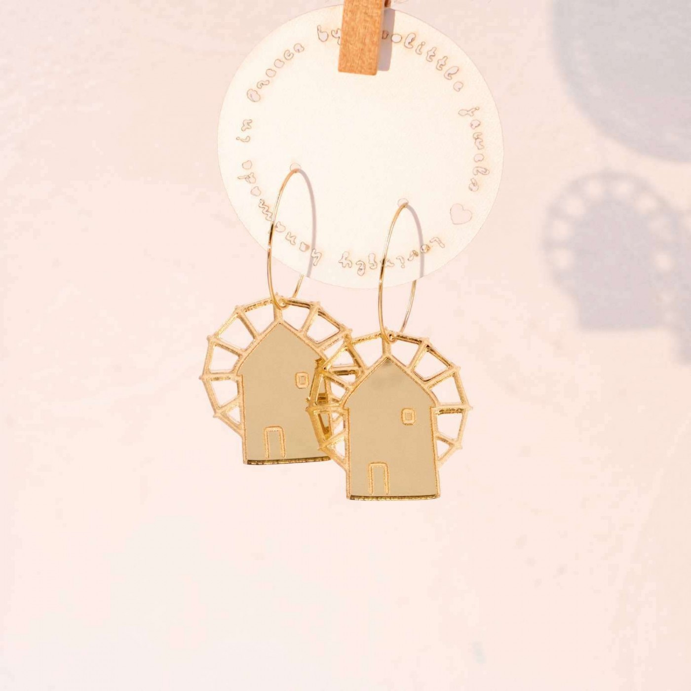 Plexiglass Windmill Hoop Earrings — Earrings from Toolittle — additional view 2