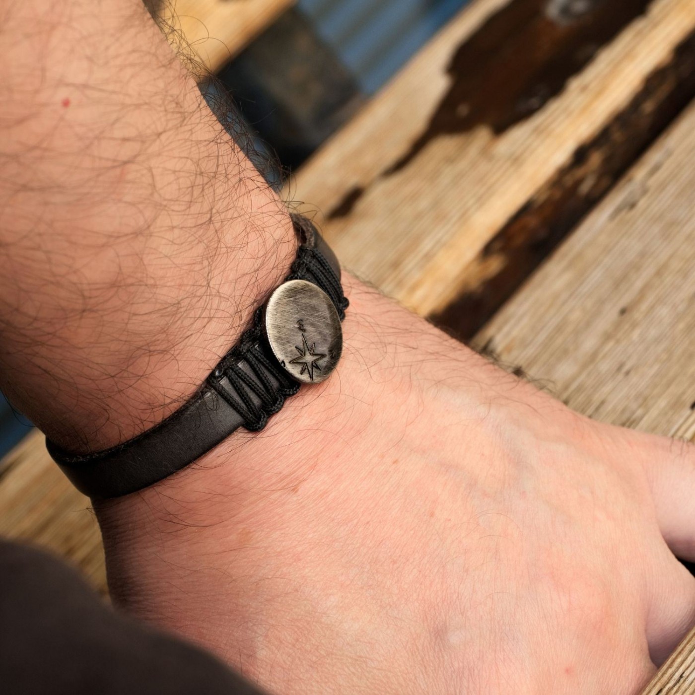 Black Compass Men's Bracelet — Bracelets from Toolittle — additional view 4