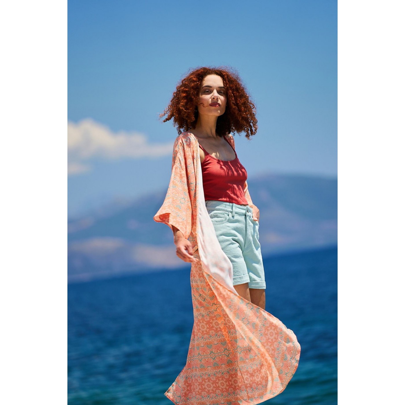 KOKKOSAMMOU Maxi caftan-kimono Crete — Dresses from Toolittle — additional view 3