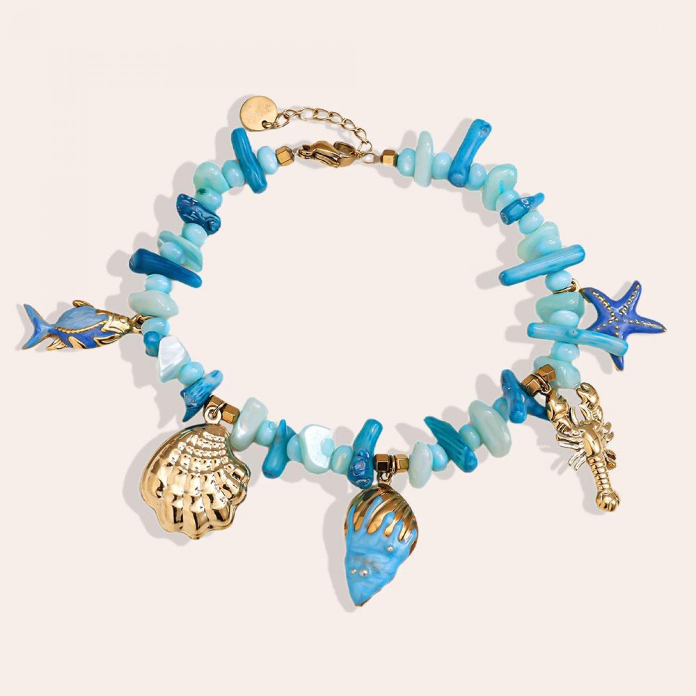 Stainless Steel Jewelry: Sea Shells & Corals Bracelet — Bracelets from Toolittle — additional view 2