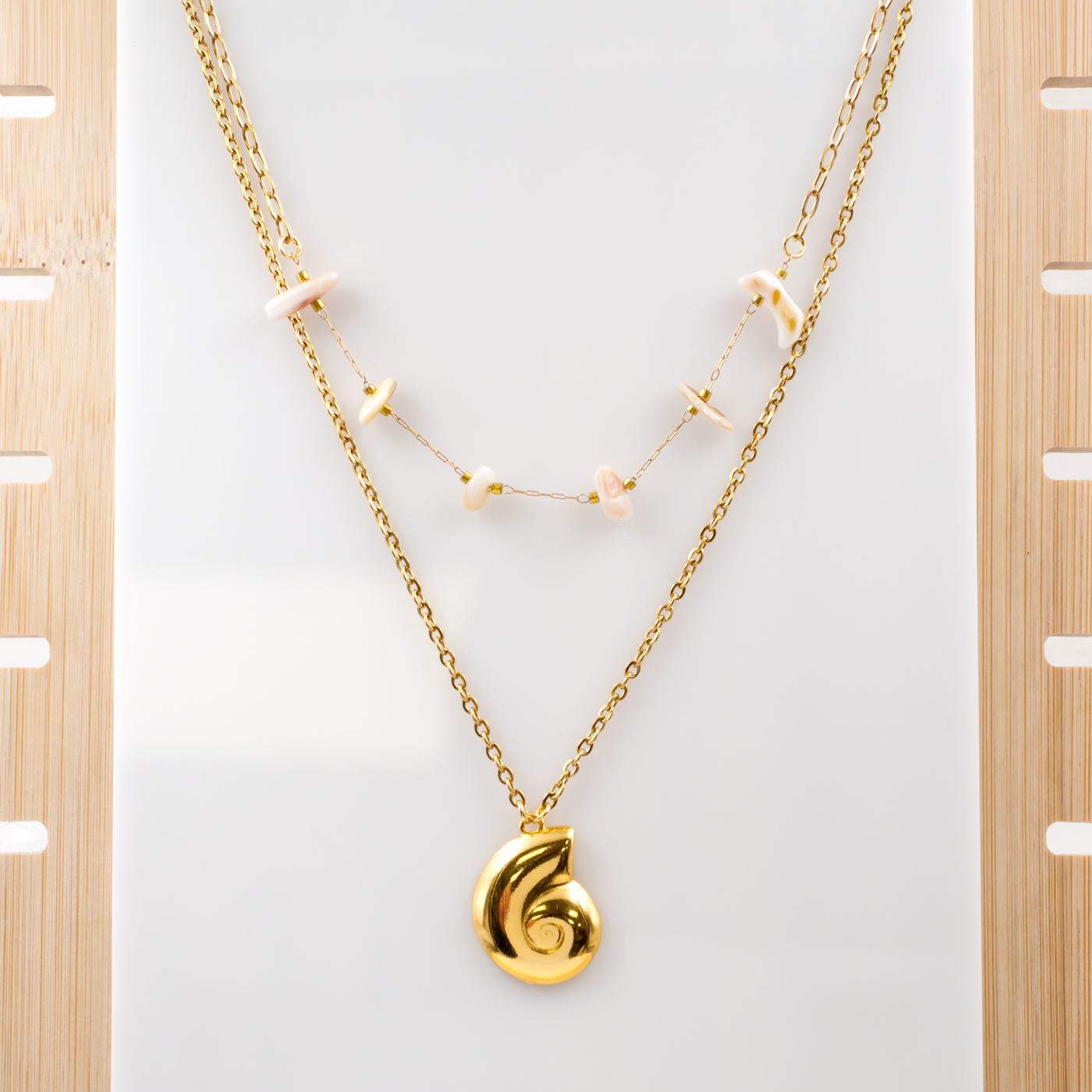Shell Layered Necklace — Necklaces from Toolittle — additional view 3