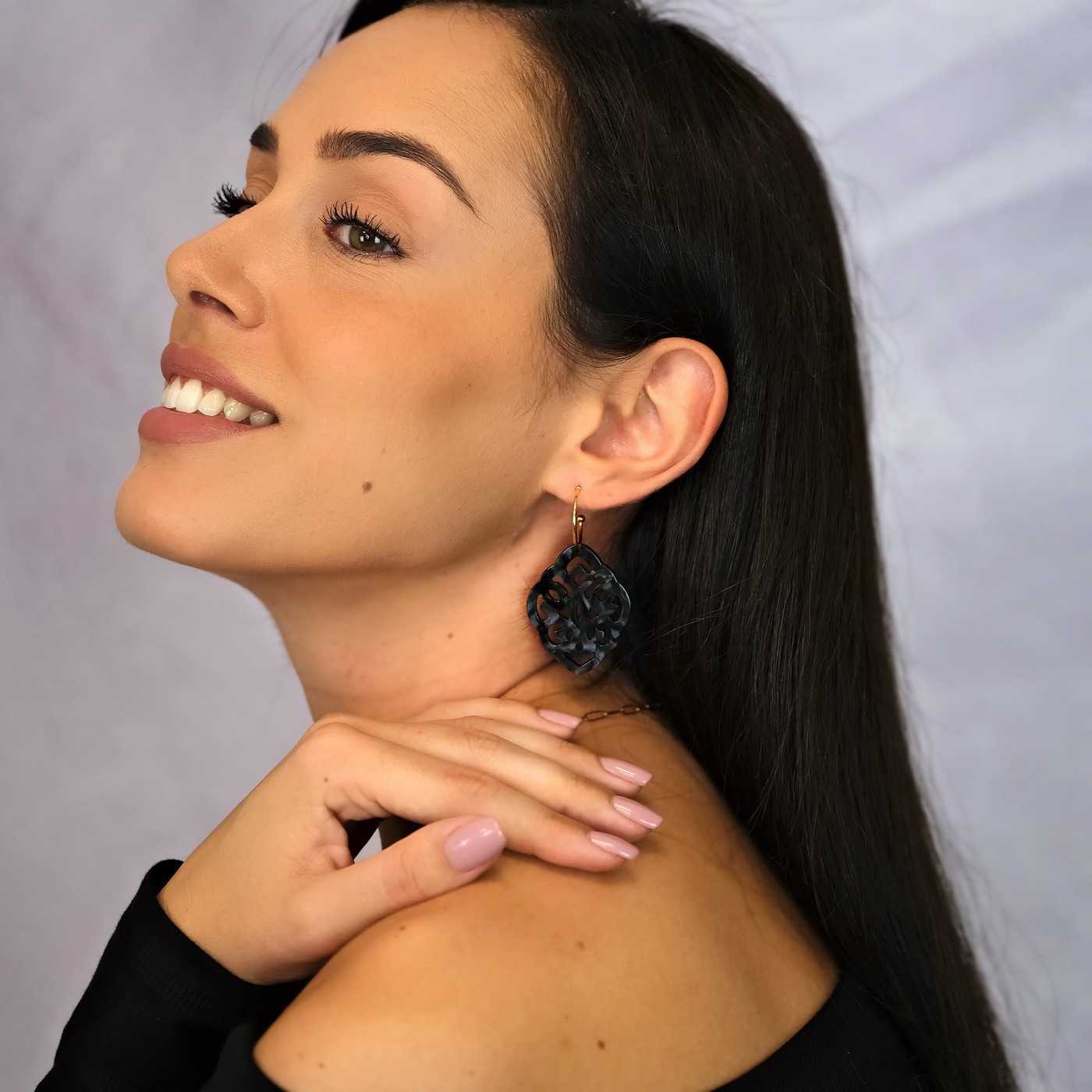 Resin broderie earrings — Earrings from Toolittle — additional view 5