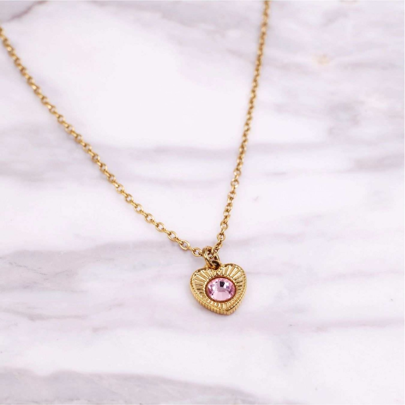 Stainless Steel Jewelry: Heart Necklace with Crystal — Necklaces from Toolittle — additional view 5