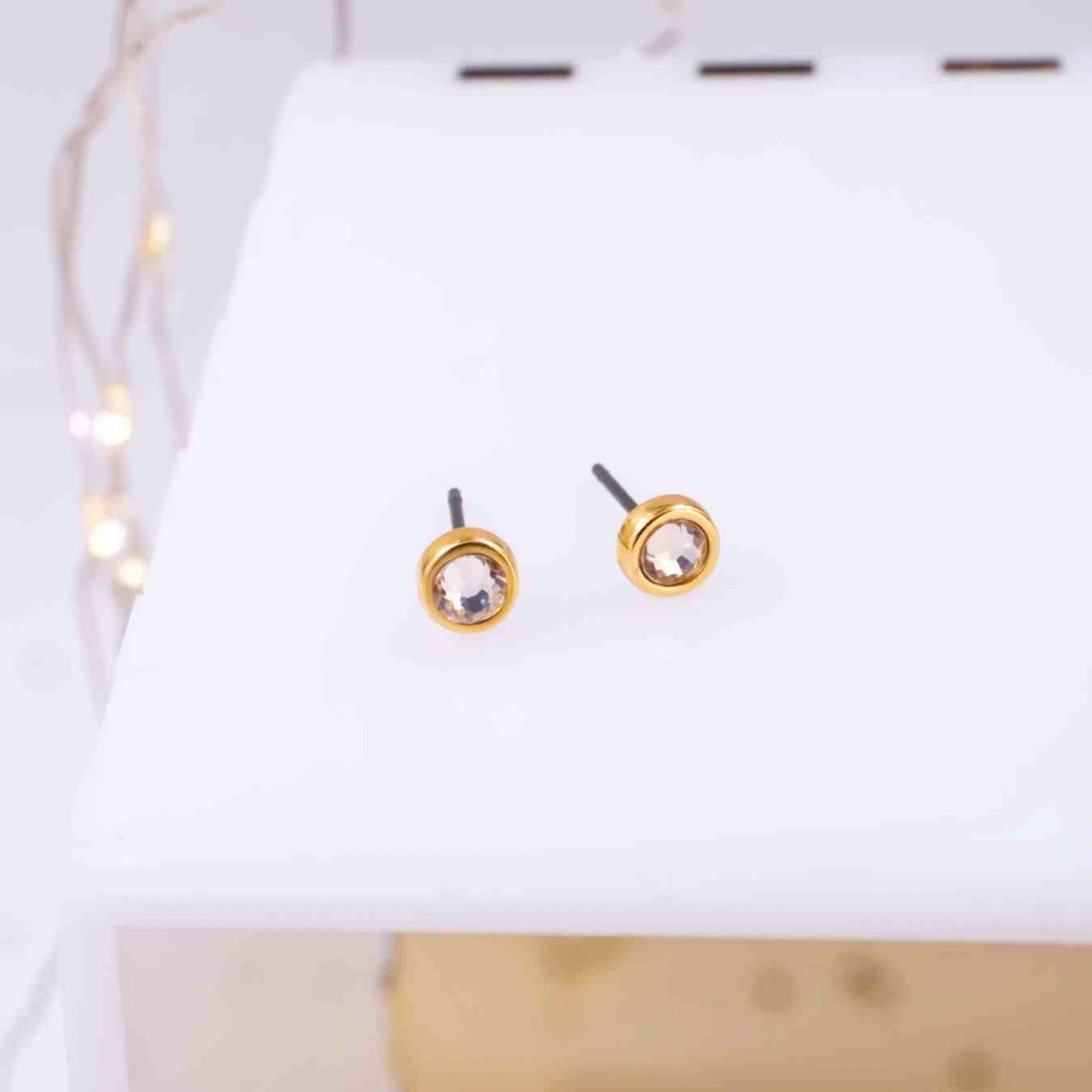 Mini Dots Jewelry: Crystal Earrings — Earrings from Toolittle — additional view 2