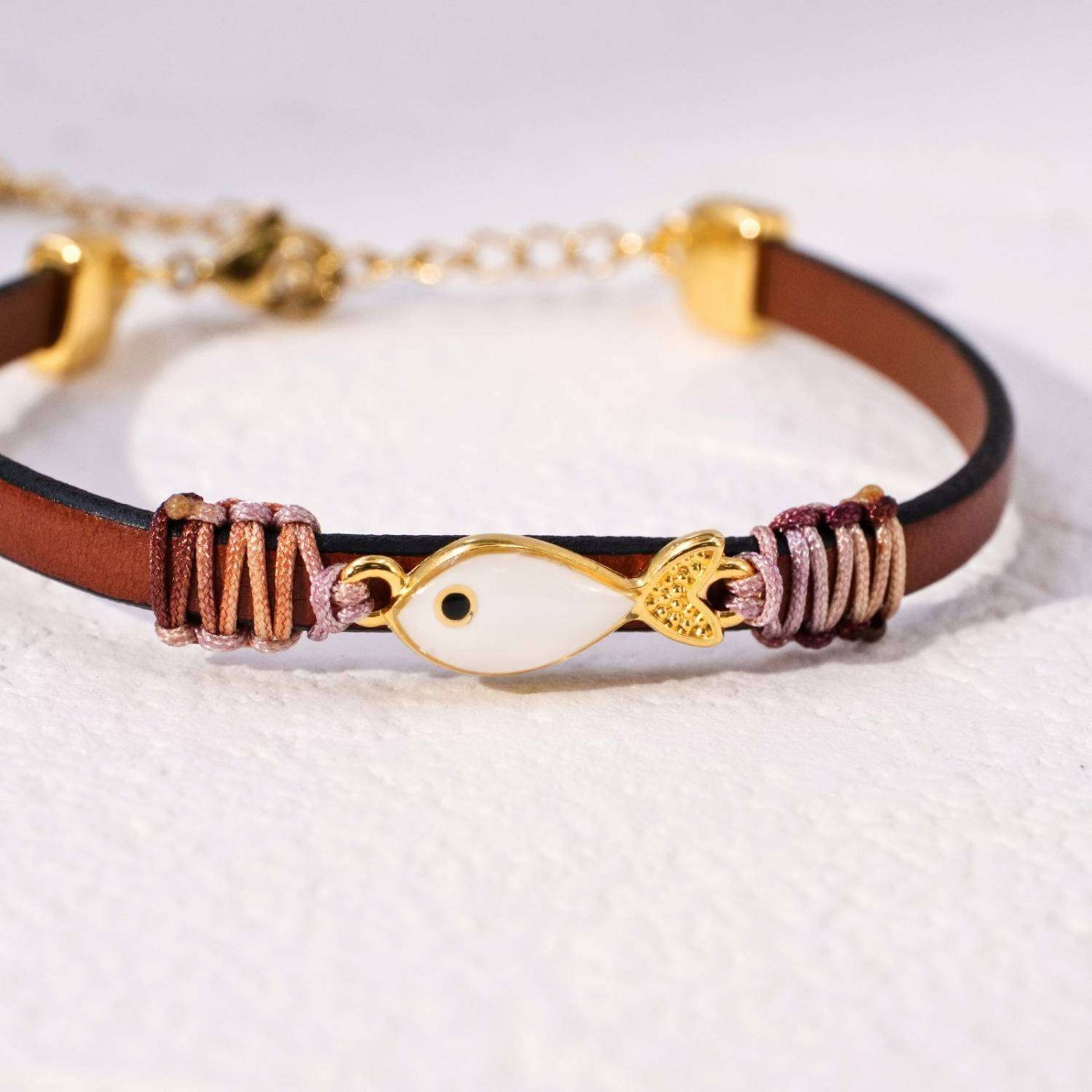 Enamelled Fish Leather Bracelet — Bracelets from Toolittle — additional view 3