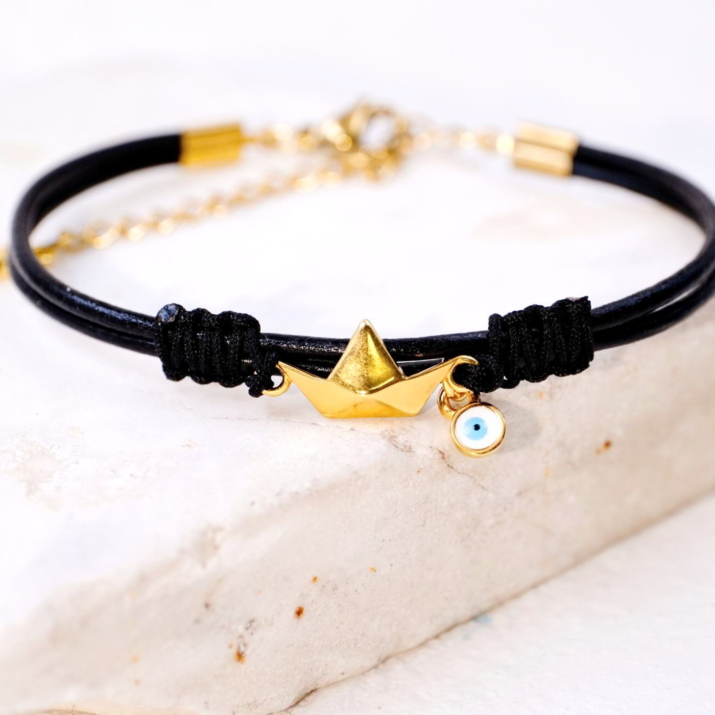 Boat & Evil Eye Leather Bracelet — Bracelets from Toolittle — additional view 2