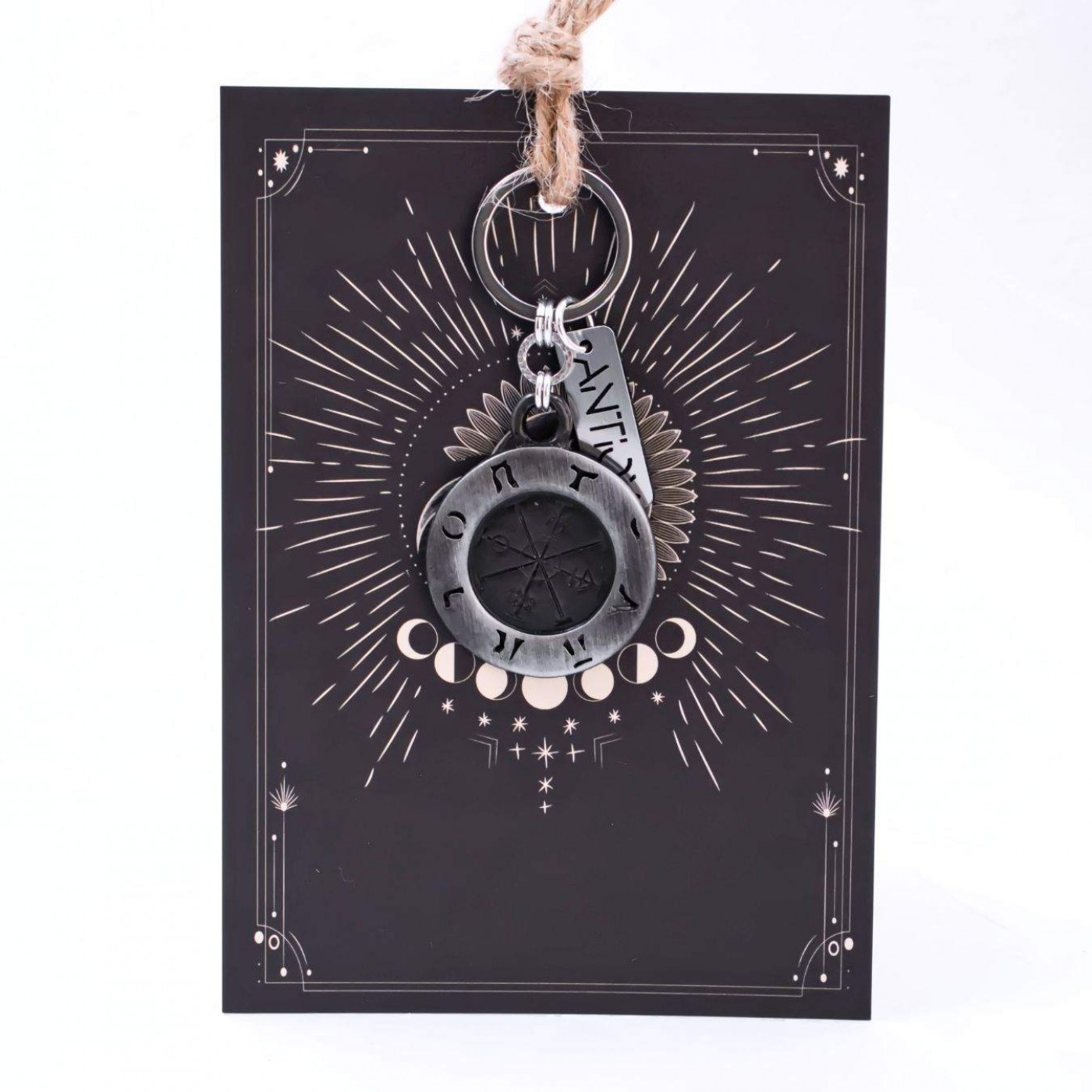 Men’s Keychain with Metal Wheel of Fortune