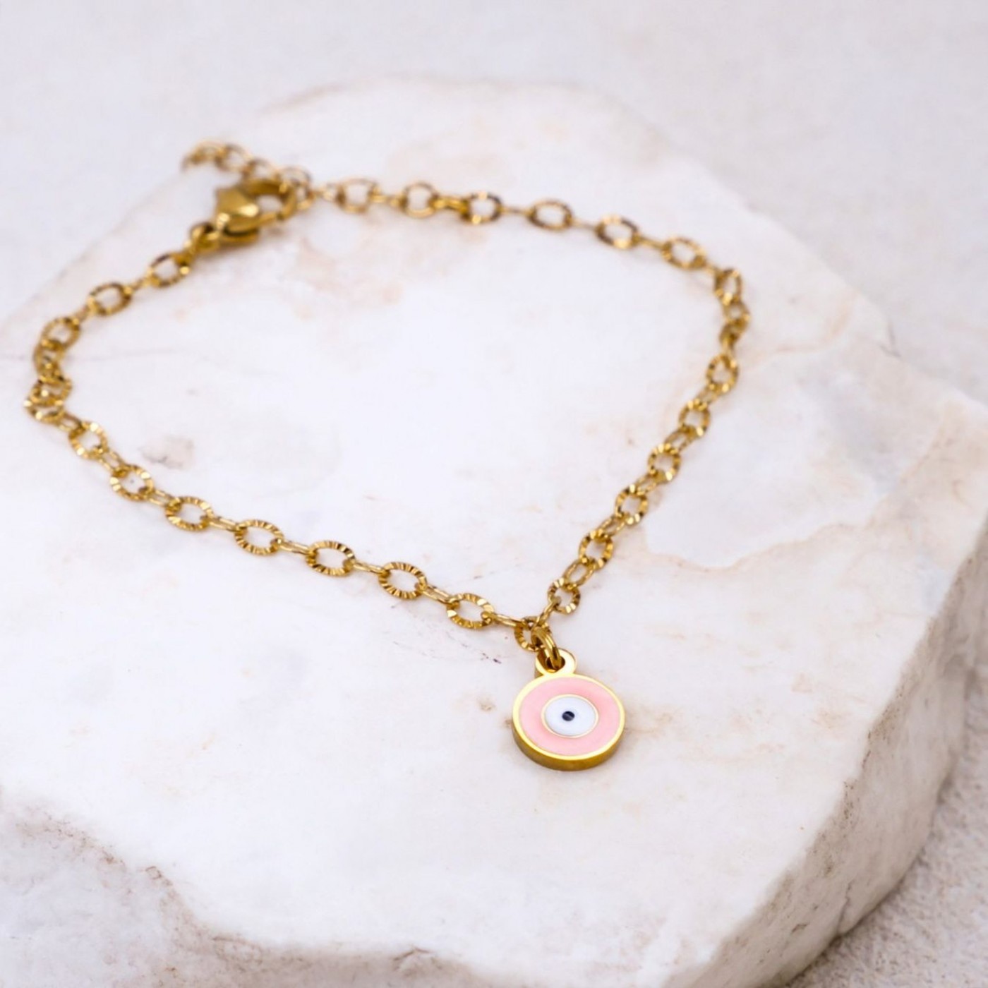 Stainless Steel Jewelry: Gold-plated Bracelet with Evil Eye — Bracelets from Toolittle — additional view 2
