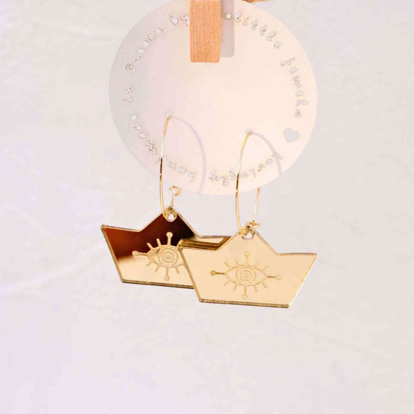 Plexiglass Boat Hoop Earrings — Earrings from Toolittle — additional view 4