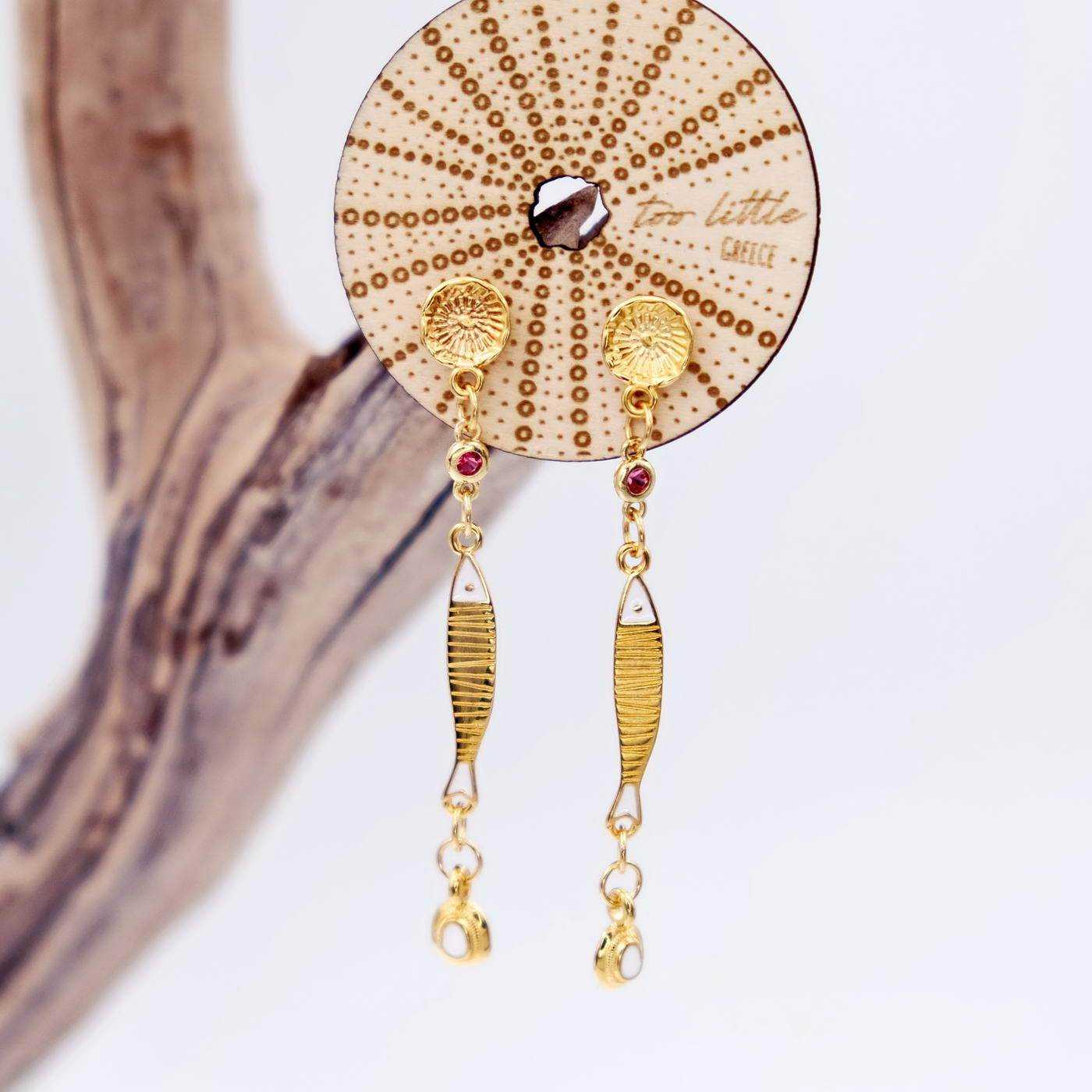 Long earrings Sea urchin — Earrings from Toolittle — additional view 3