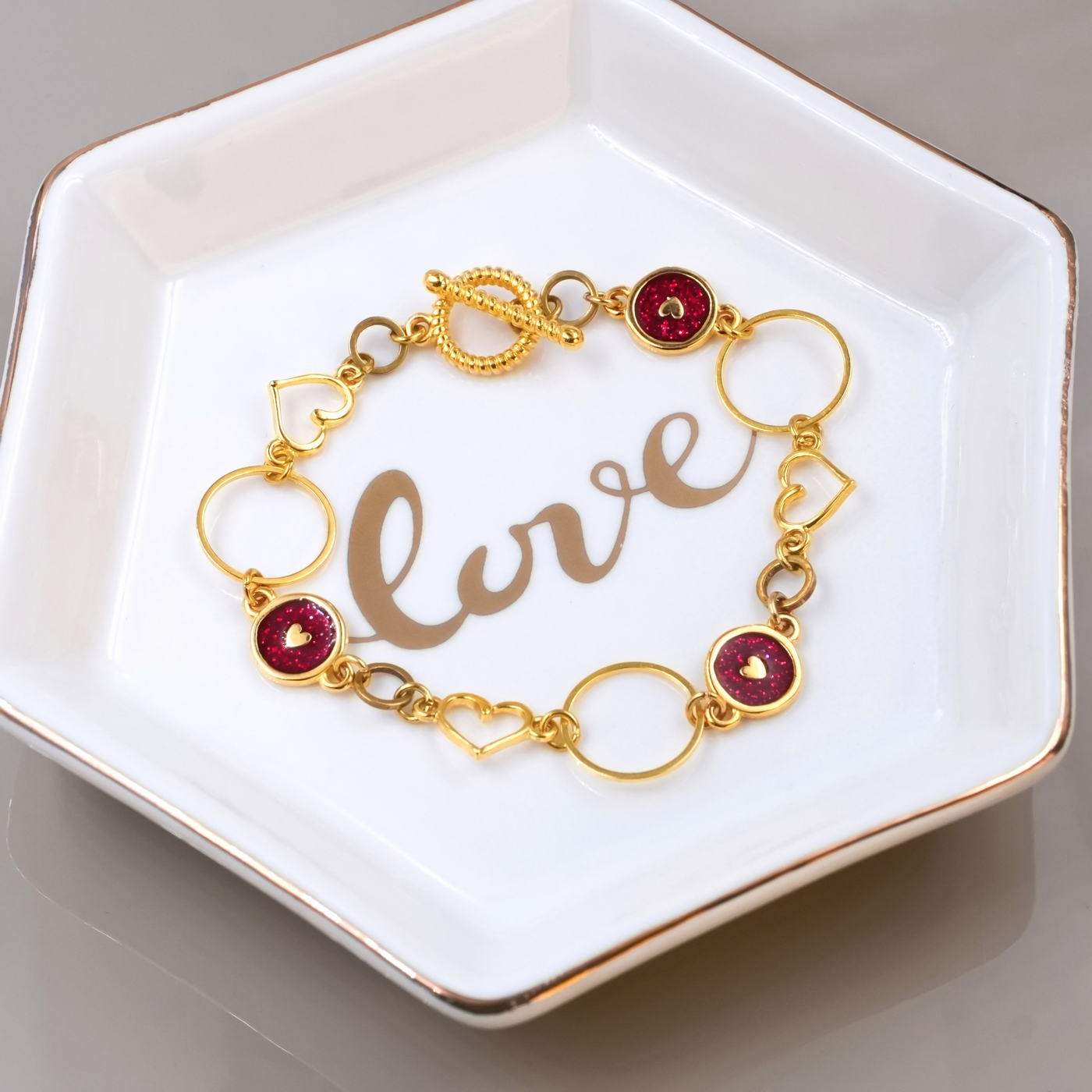 Heart Chain Bracelet — Bracelets from Toolittle — additional view 3
