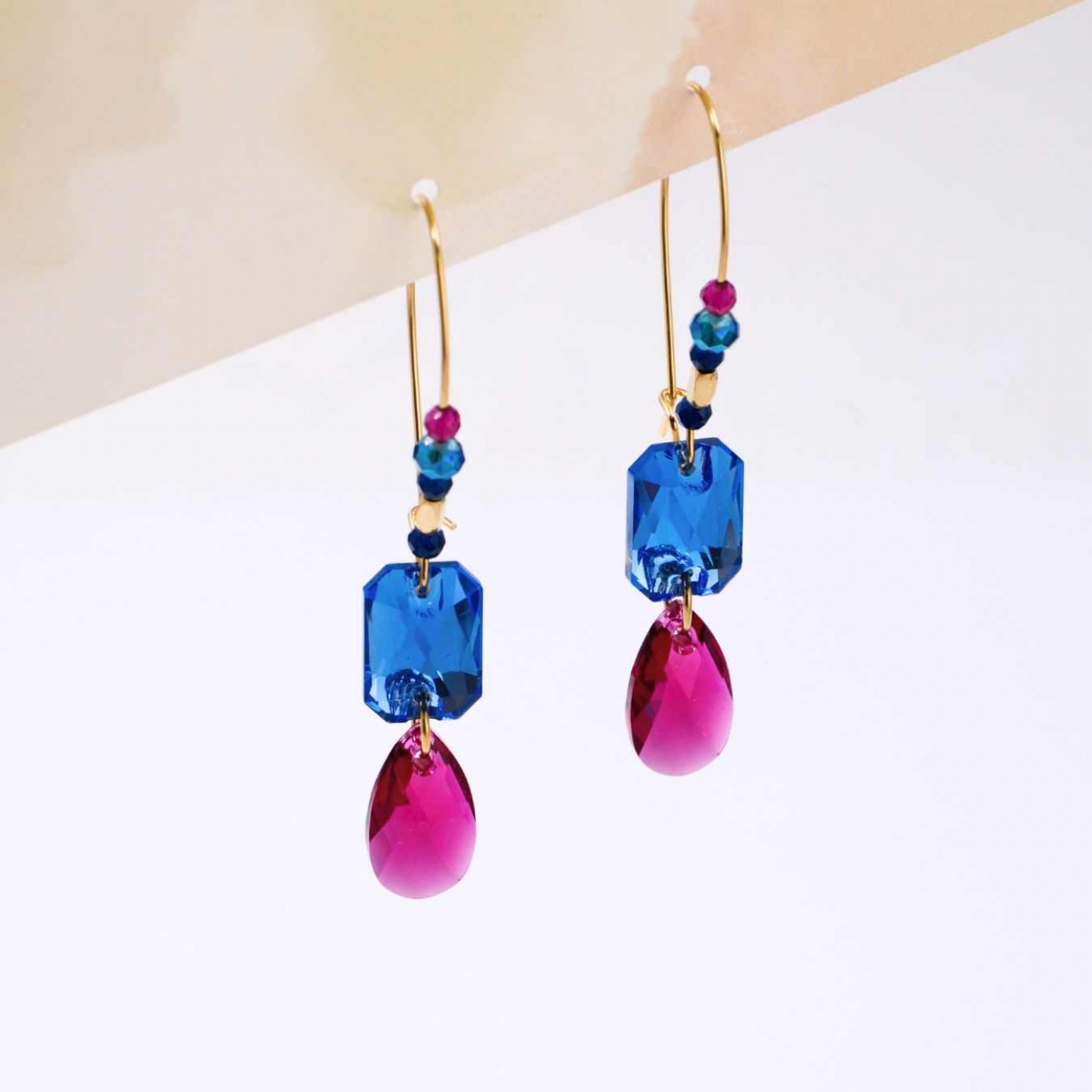 Crystal Collection: Dangle Earrings - Colorful — Earrings from Toolittle — additional view 3