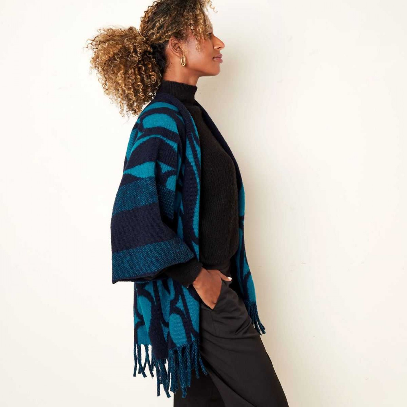 Knitted poncho with sleeves — Jackets & coats from Toolittle — additional view 5