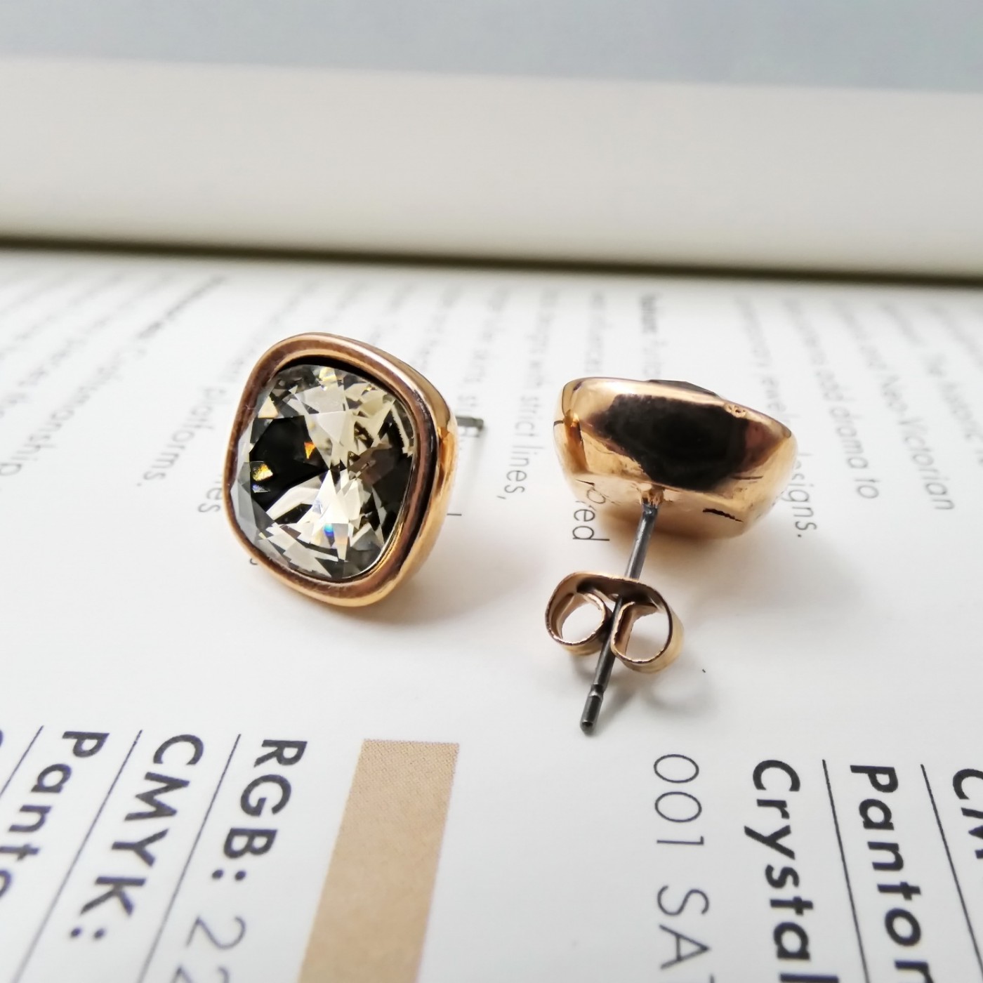 Earrings with Austrian crystals — Earrings from Toolittle — additional view 2