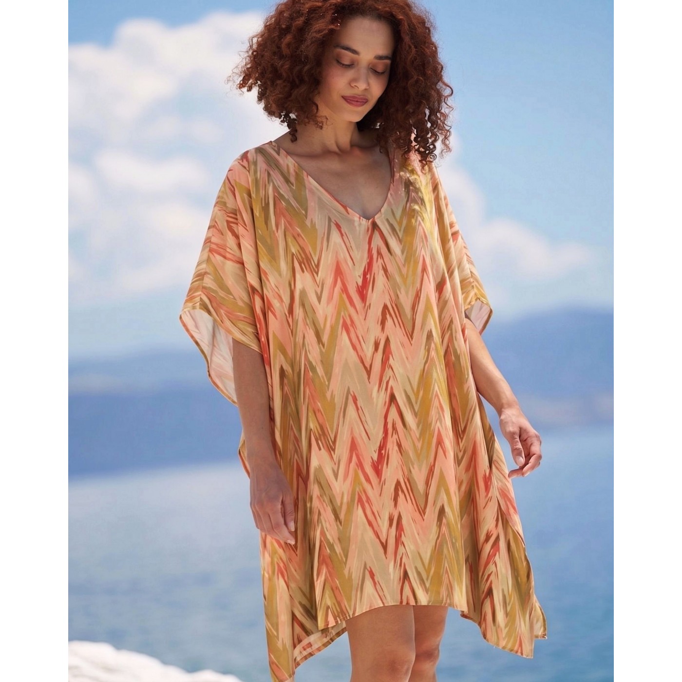 KOKKOSAMMOU Short caftan Antiparos