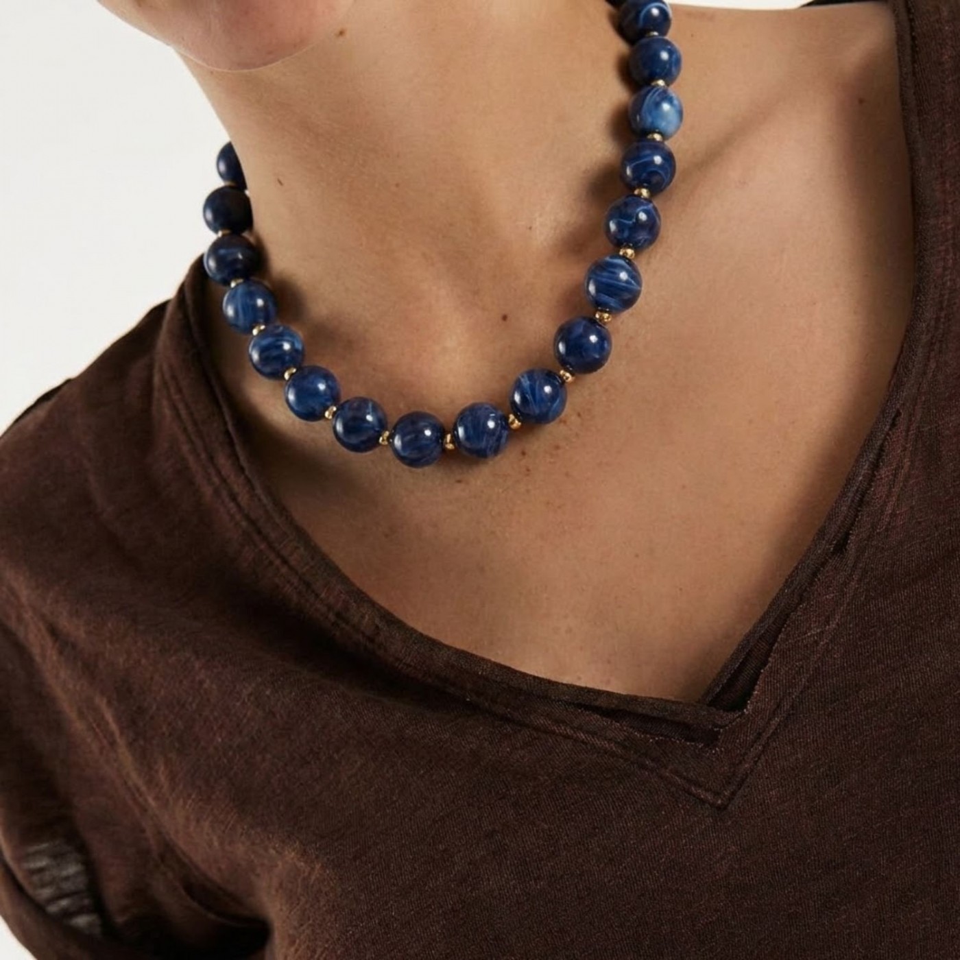 Stainless Steel Jewelry: Handmade Stone Necklace