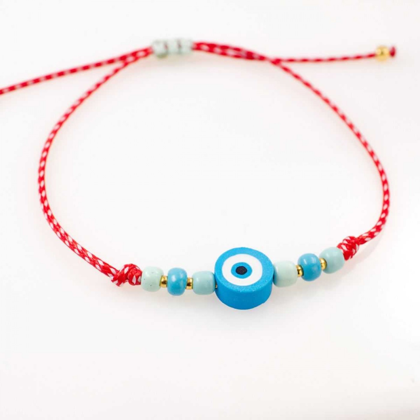 Women’s Martaki Bracelet with Acrylic Evil Eye| Handmade — Bracelets from Toolittle — additional view 2